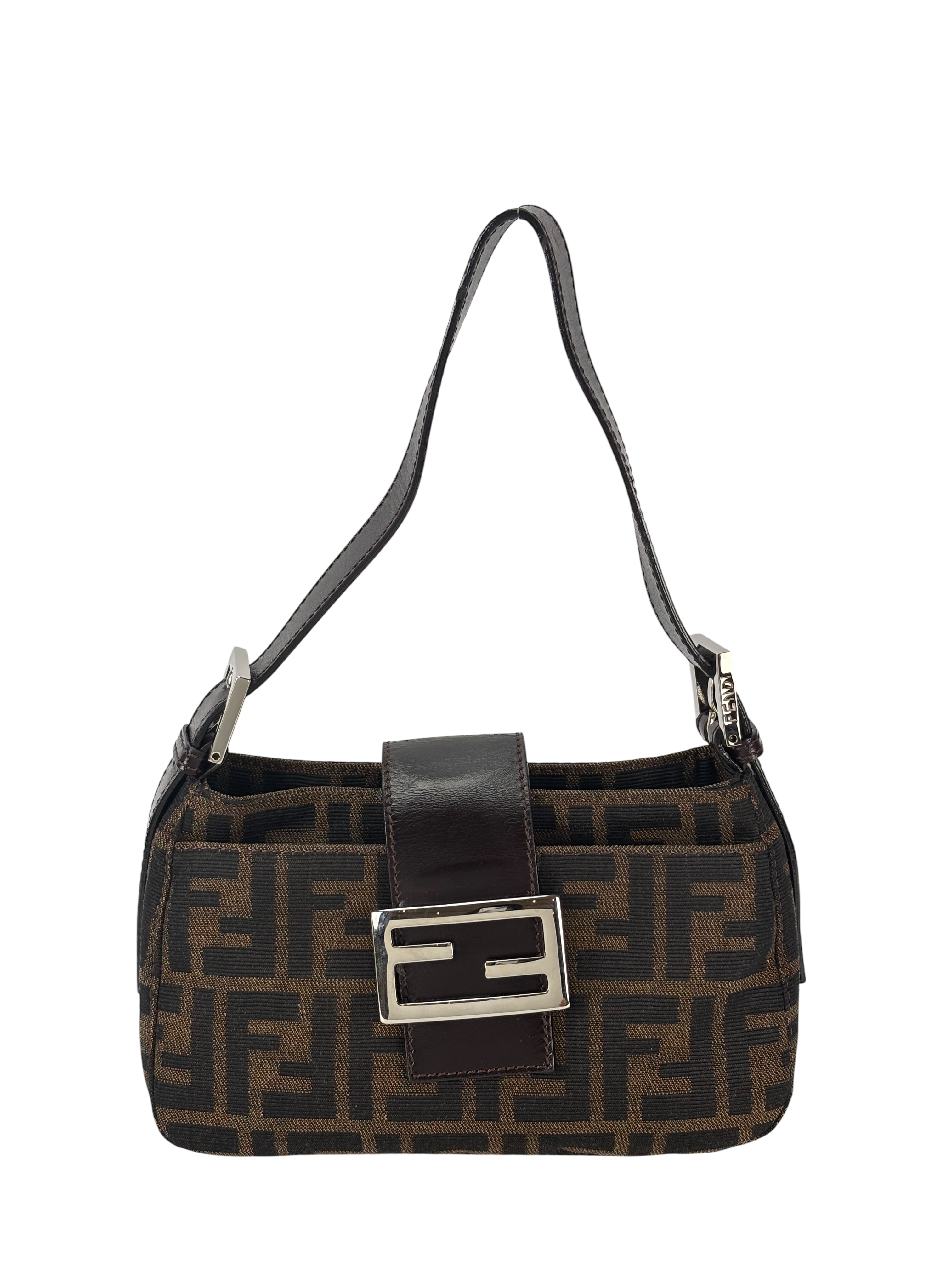 FENDI - Zucca Canvas Mamma Baguette Shoulder Bag
