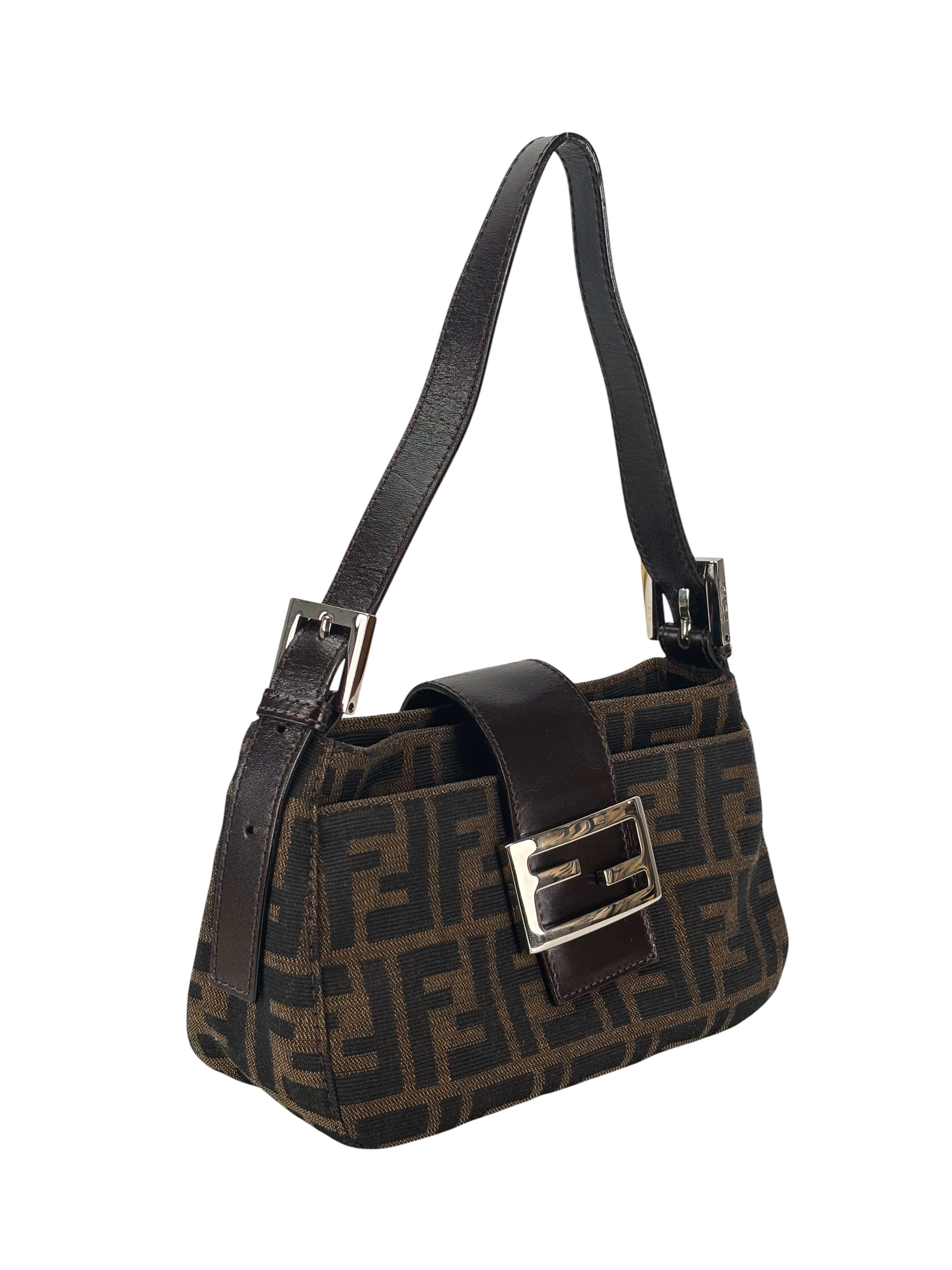 FENDI - Zucca Canvas Mamma Baguette Shoulder Bag