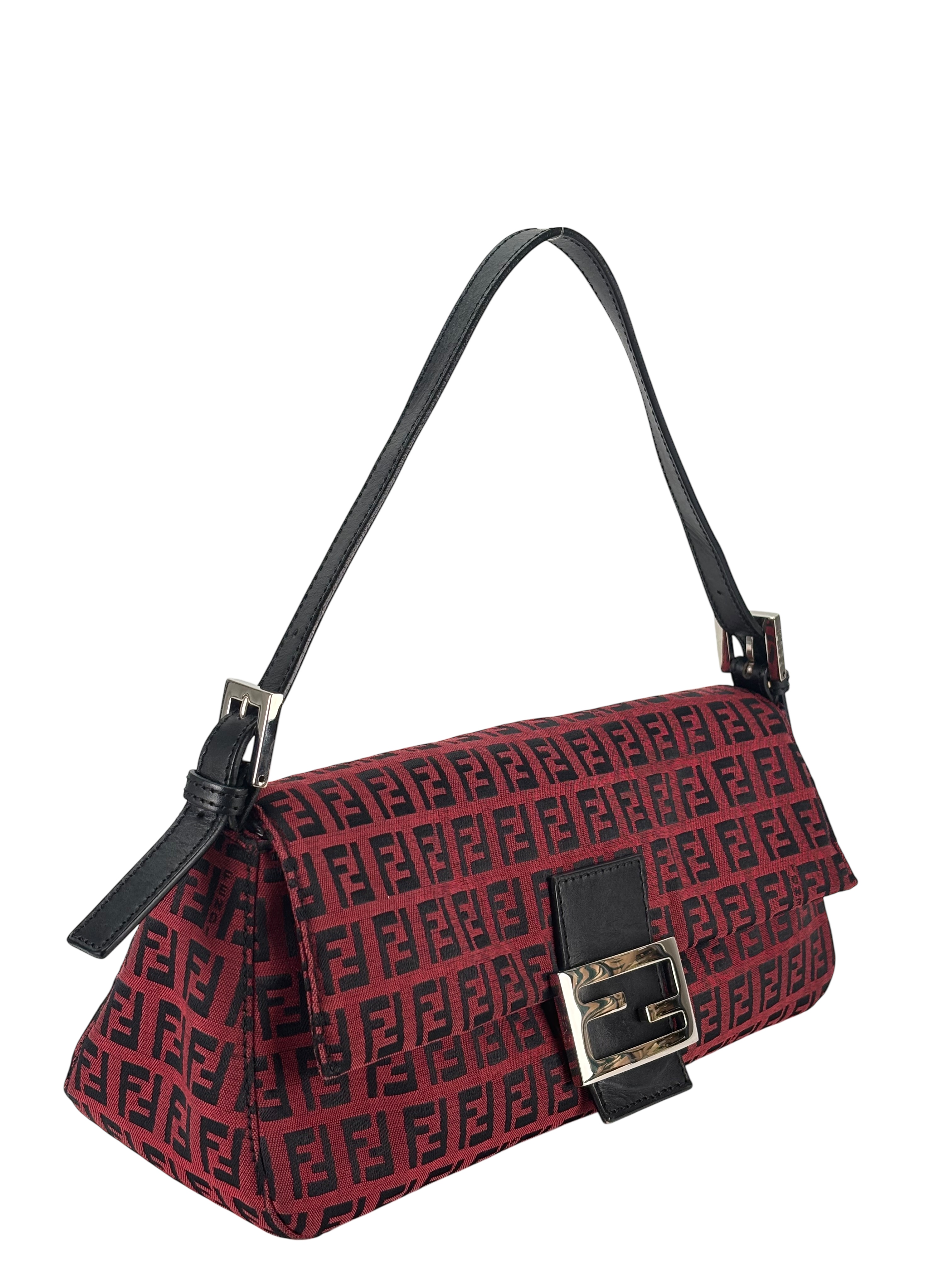 FENDI - Small Print Mamma Bucket Zucchino Baguette Bag