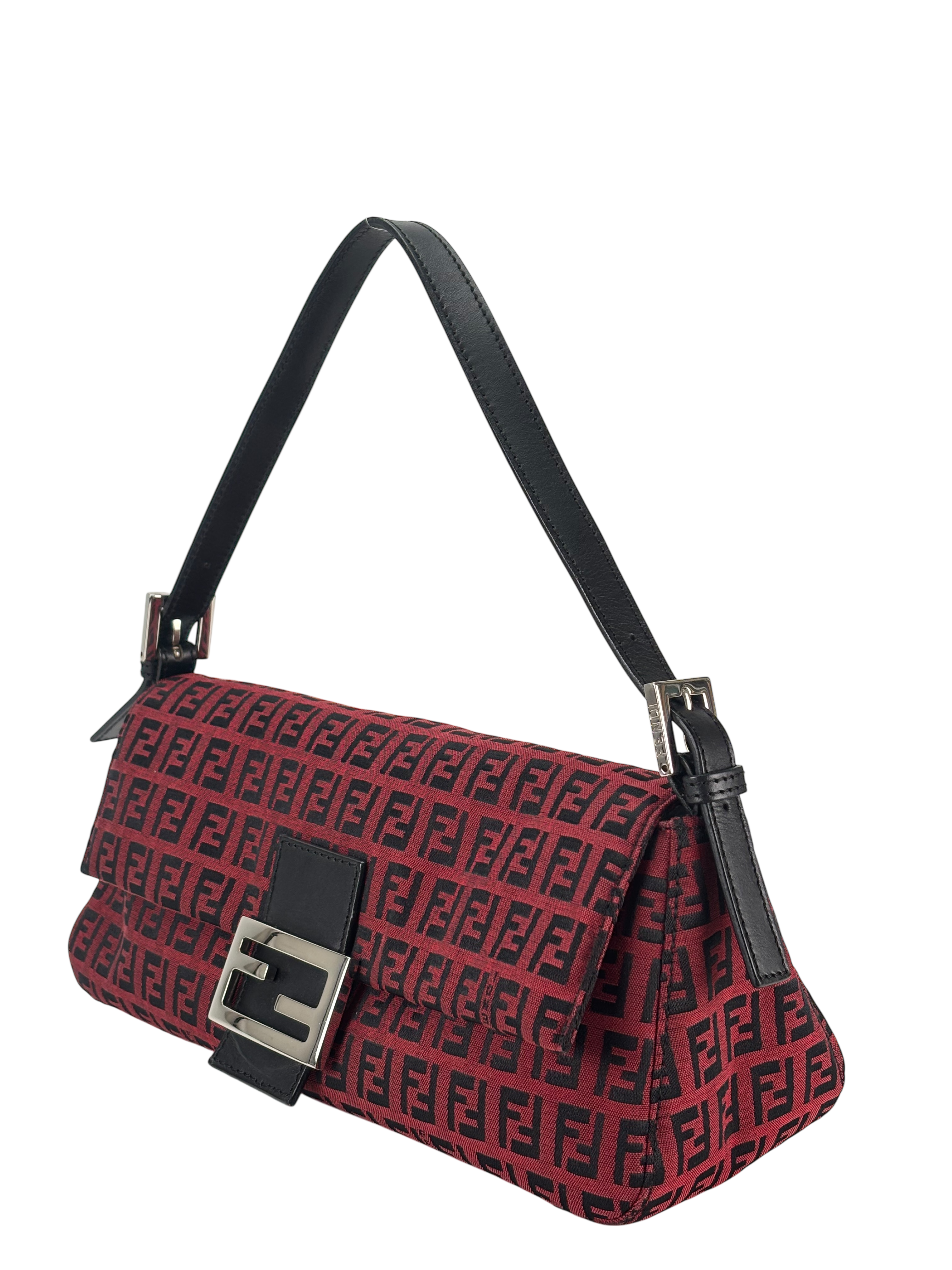 FENDI - Small Print Mamma Bucket Zucchino Baguette Bag
