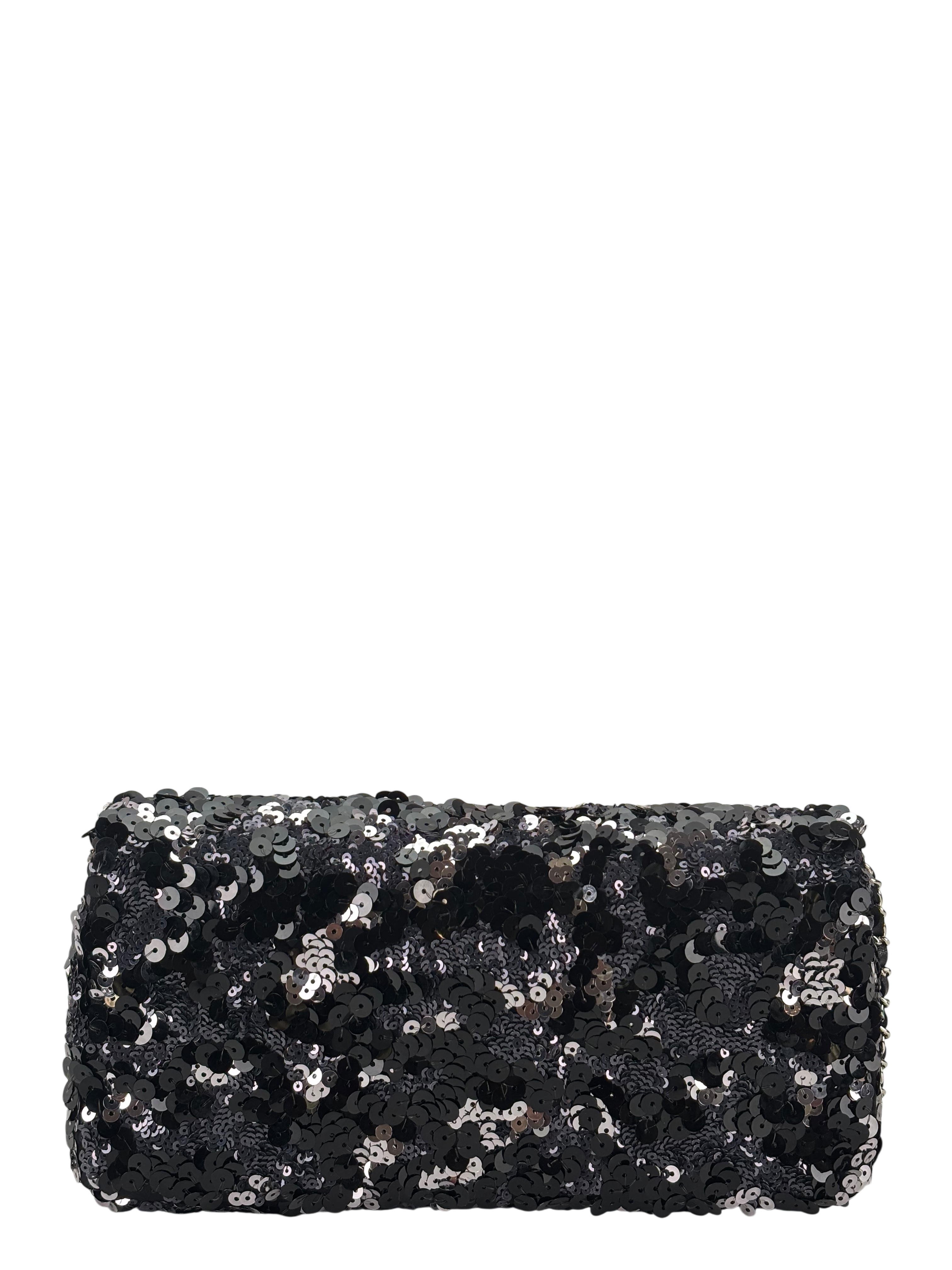 CHANEL -  Sequins Black East West Flap Bag