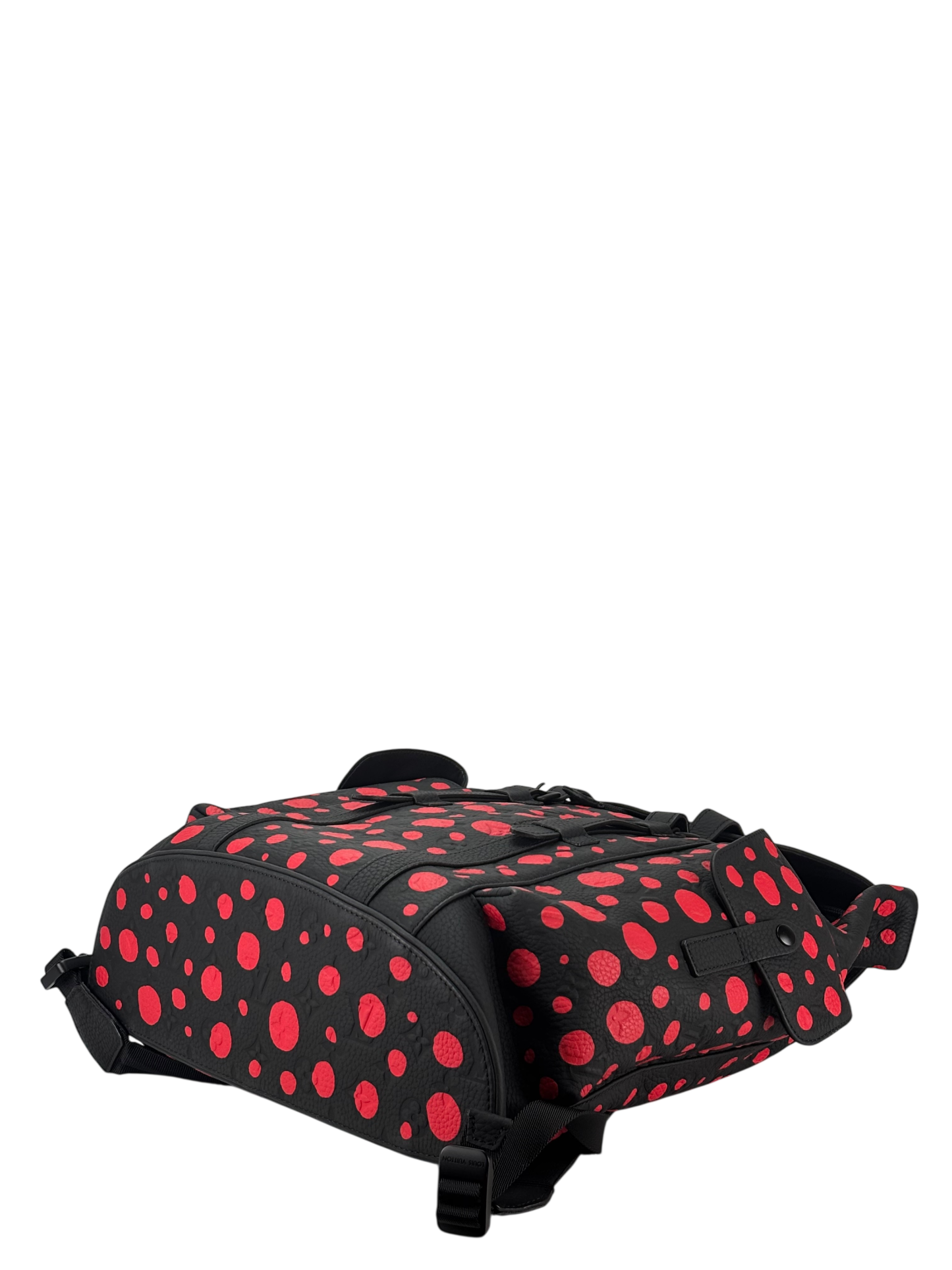 LOUIS VUITTON - LV x YK Yayoi Kusama Black Red Leather Backpack