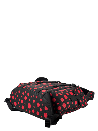 LOUIS VUITTON - LV x YK Yayoi Kusama Black Red Leather Backpack