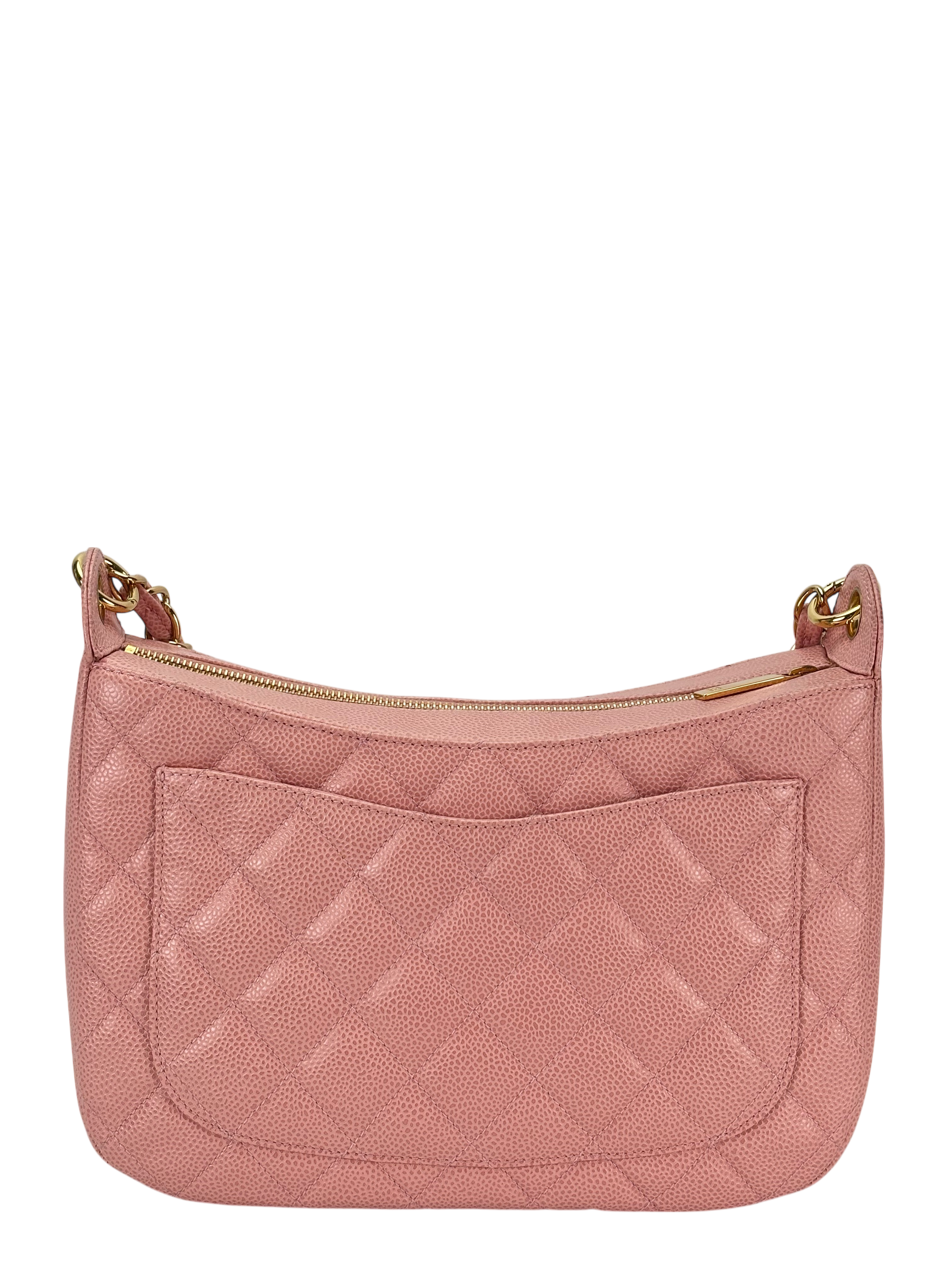 CHANEL -  Coco MarkPink Caviar Matelasse Shoulder Bag