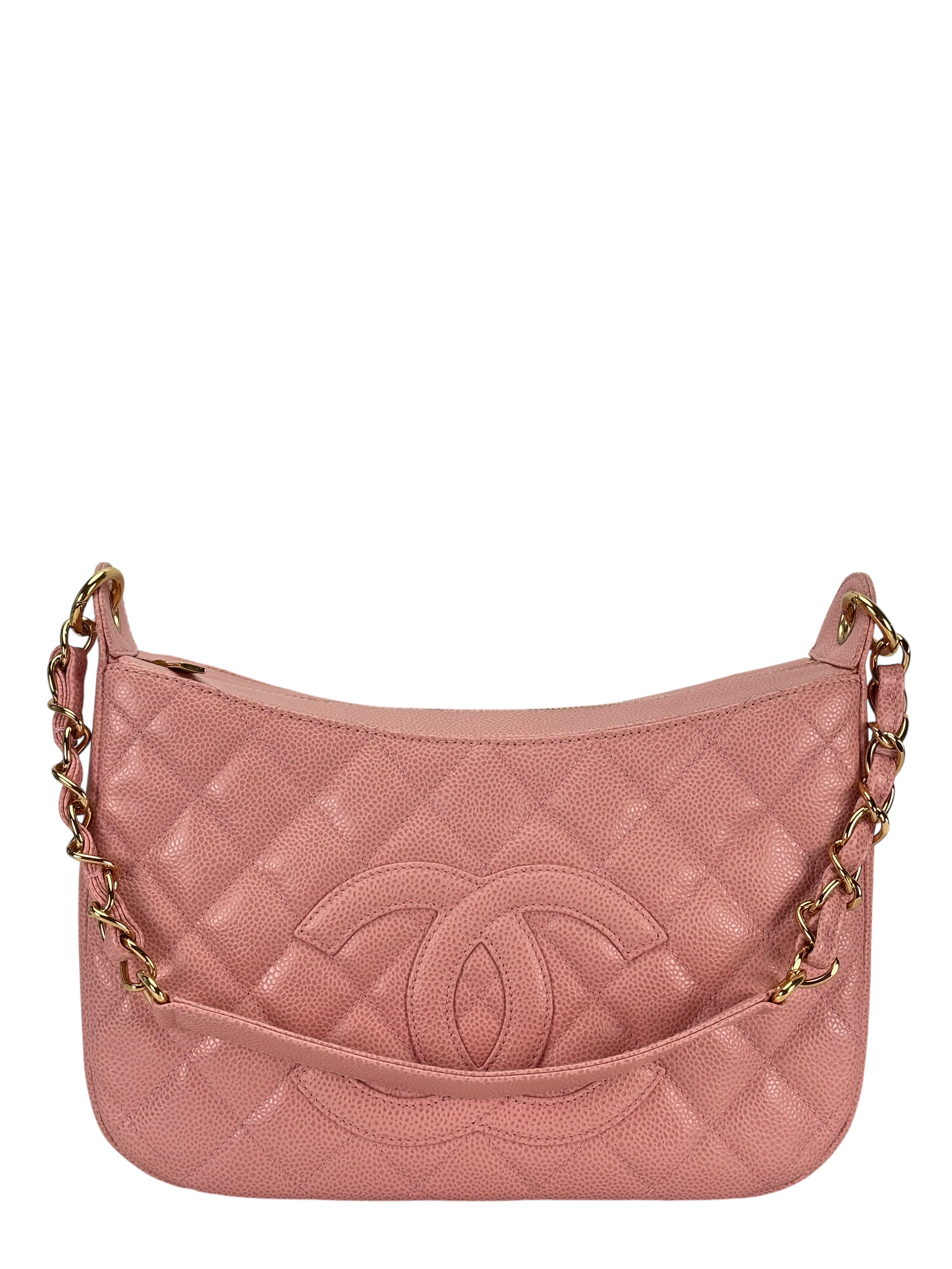 CHANEL -  Coco MarkPink Caviar Matelasse Shoulder Bag
