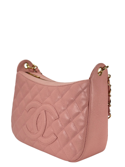 CHANEL -  Coco MarkPink Caviar Matelasse Shoulder Bag