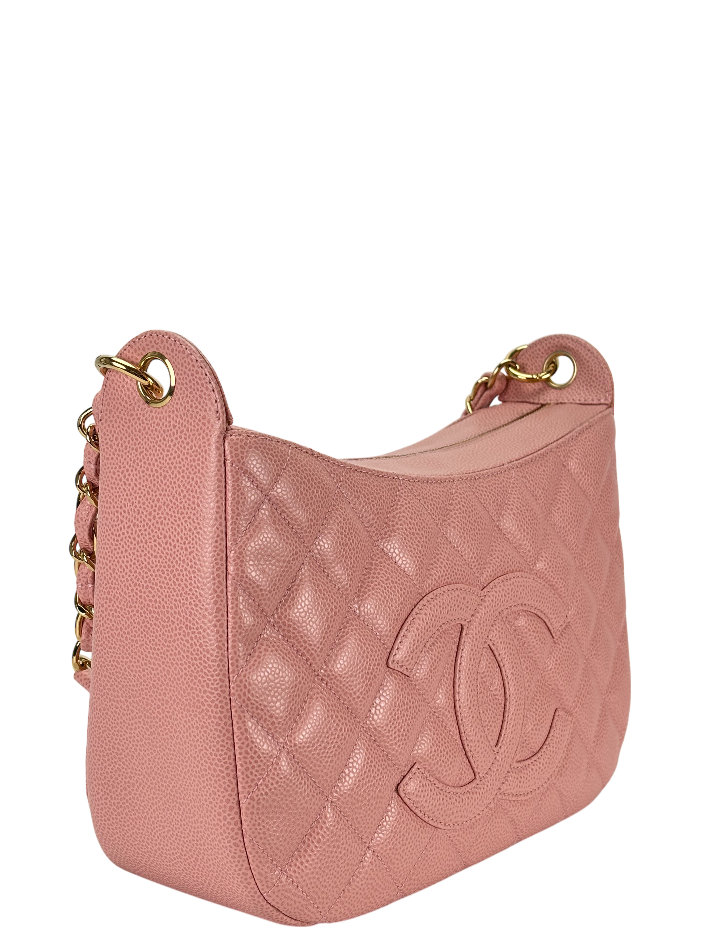 CHANEL -  Coco MarkPink Caviar Matelasse Shoulder Bag