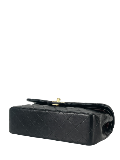 CHANEL - Small Classic Double Flap Bag Black Gold Hardware (CF23)