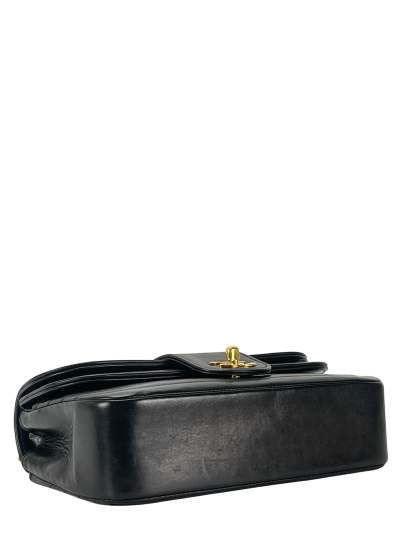 CHANEL - Black Lambskin Mademoiselle Chain Shoulder Bag