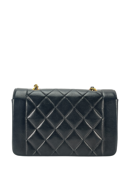 CHANEL - Black Lambskin Small Diana Shoulder Bag