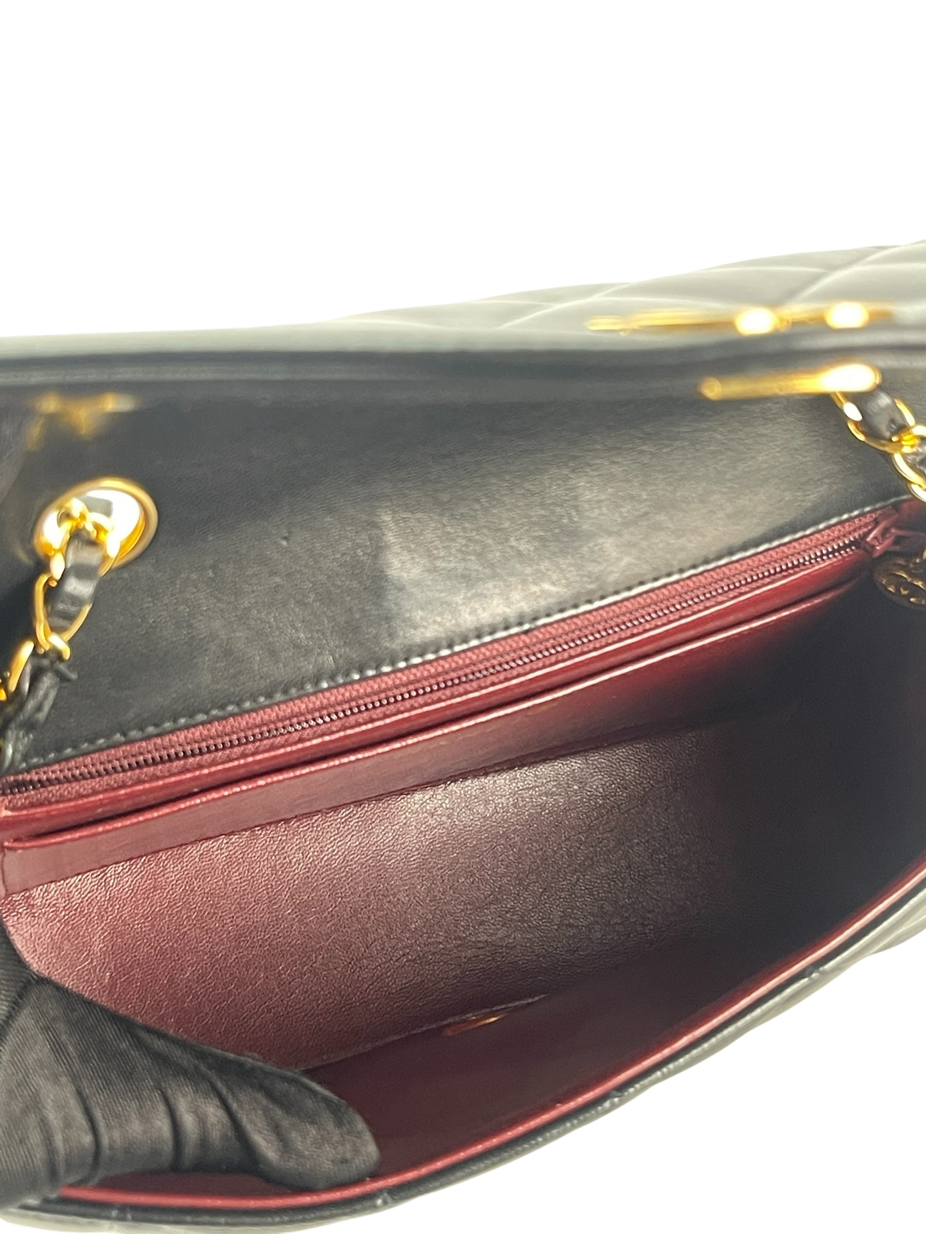 CHANEL - Black Lambskin Small Diana Shoulder Bag