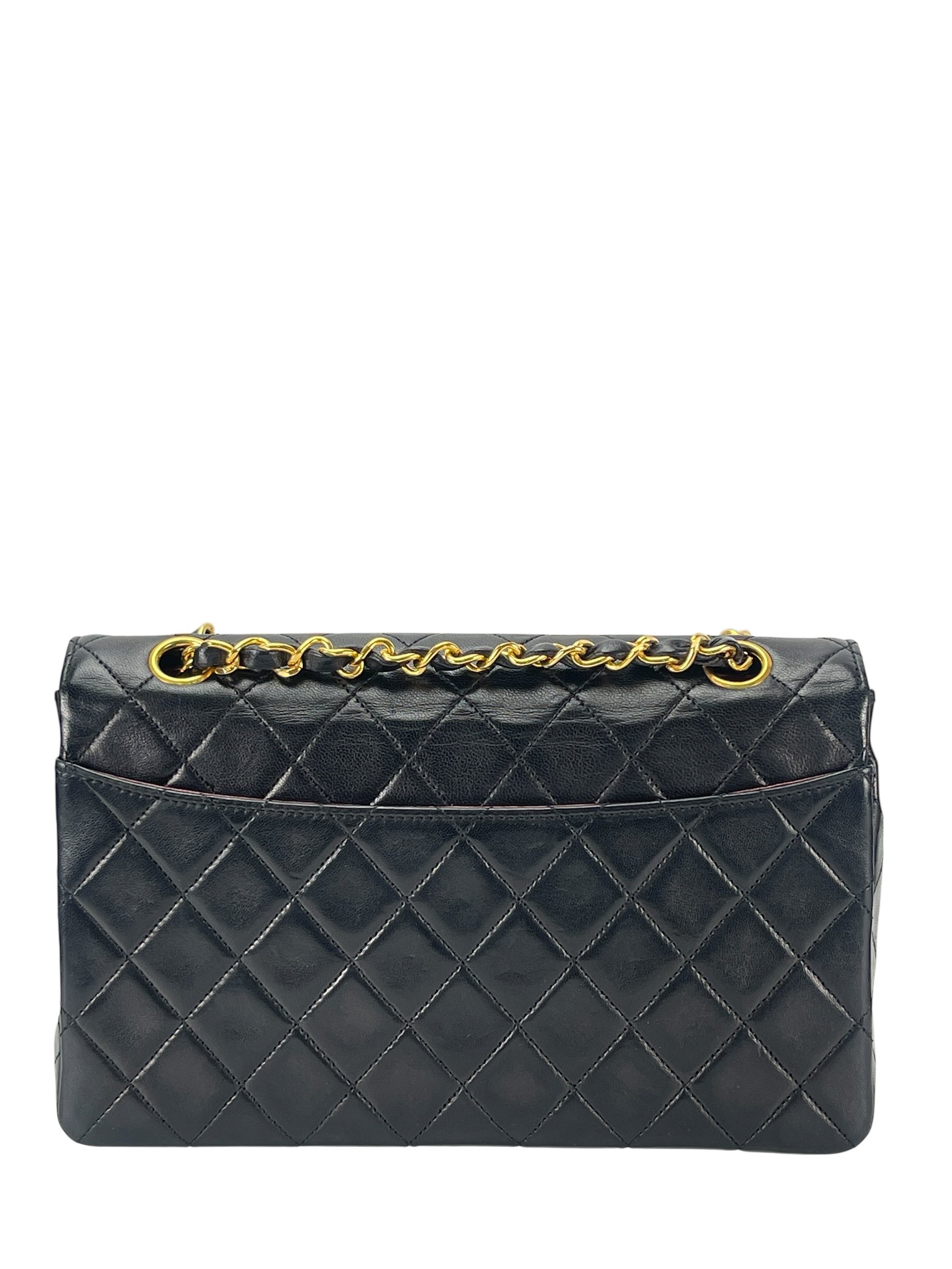 CHANEL - Lambskin Black Matelasse Coco Mark Chain Shoulder Bag