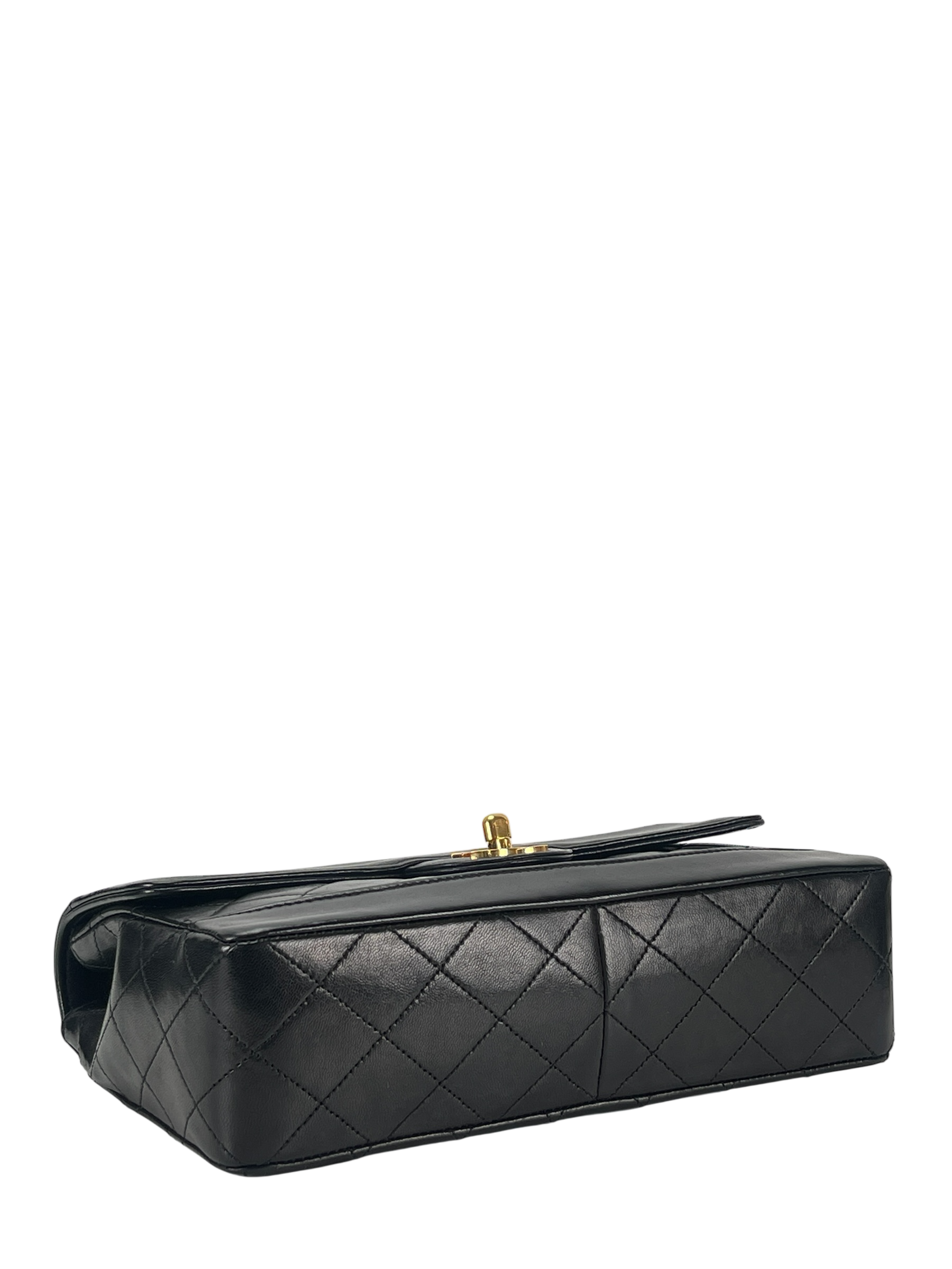 CHANEL - Lambskin Black Matelasse Coco Mark Chain Shoulder Bag