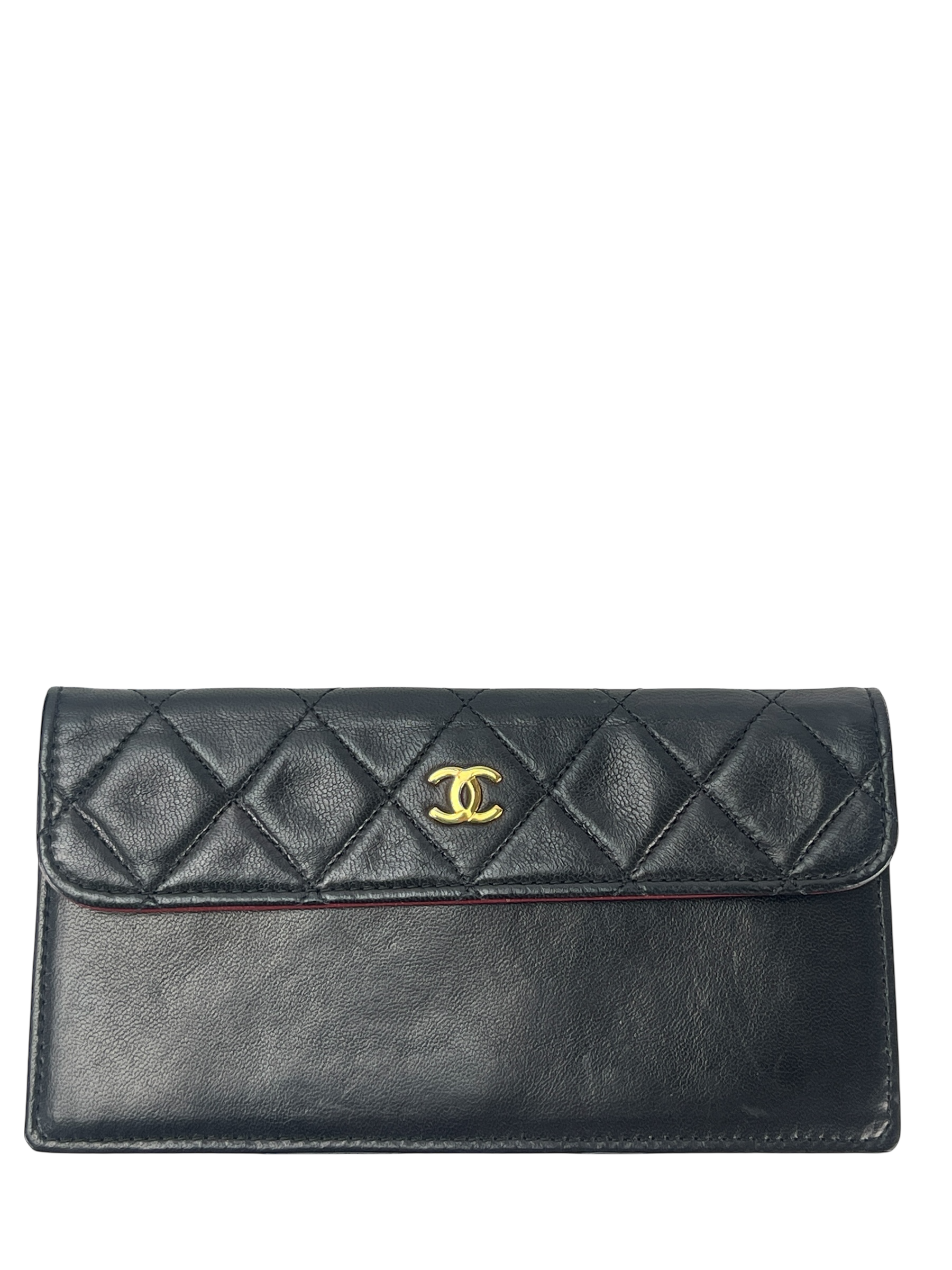 CHANEL - Lambskin Black Matelasse Coco Mark Chain Shoulder Bag