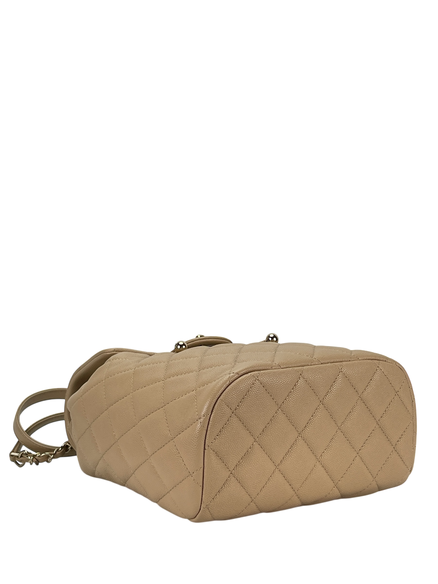 CHANEL - Beige Caviar Quilted Urban Spirit Backpack Bag
