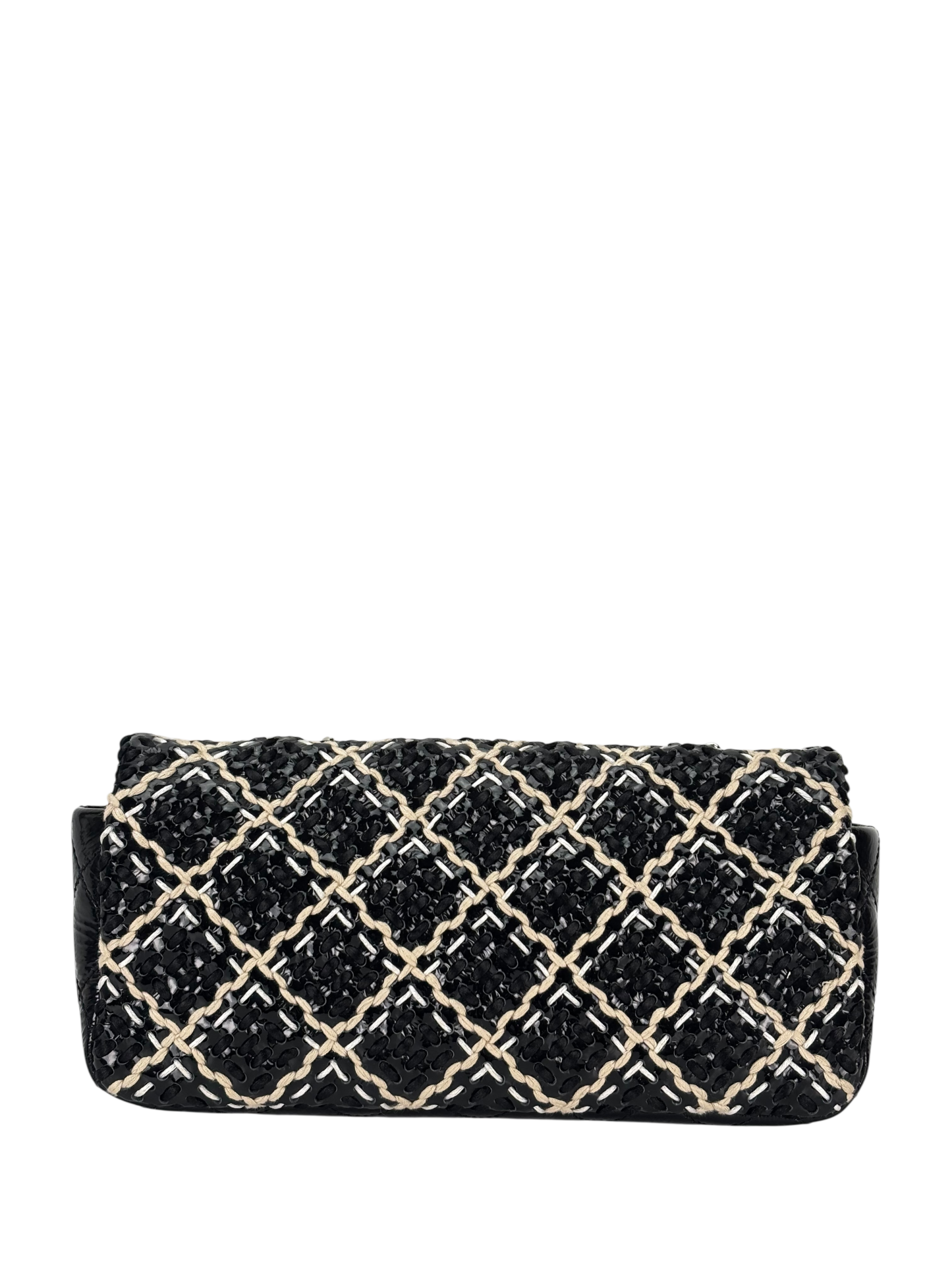 CHANEL - Black Patent Single Flap Chain Shoulder Bag