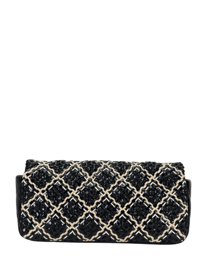 CHANEL - Black Patent Single Flap Chain Shoulder Bag