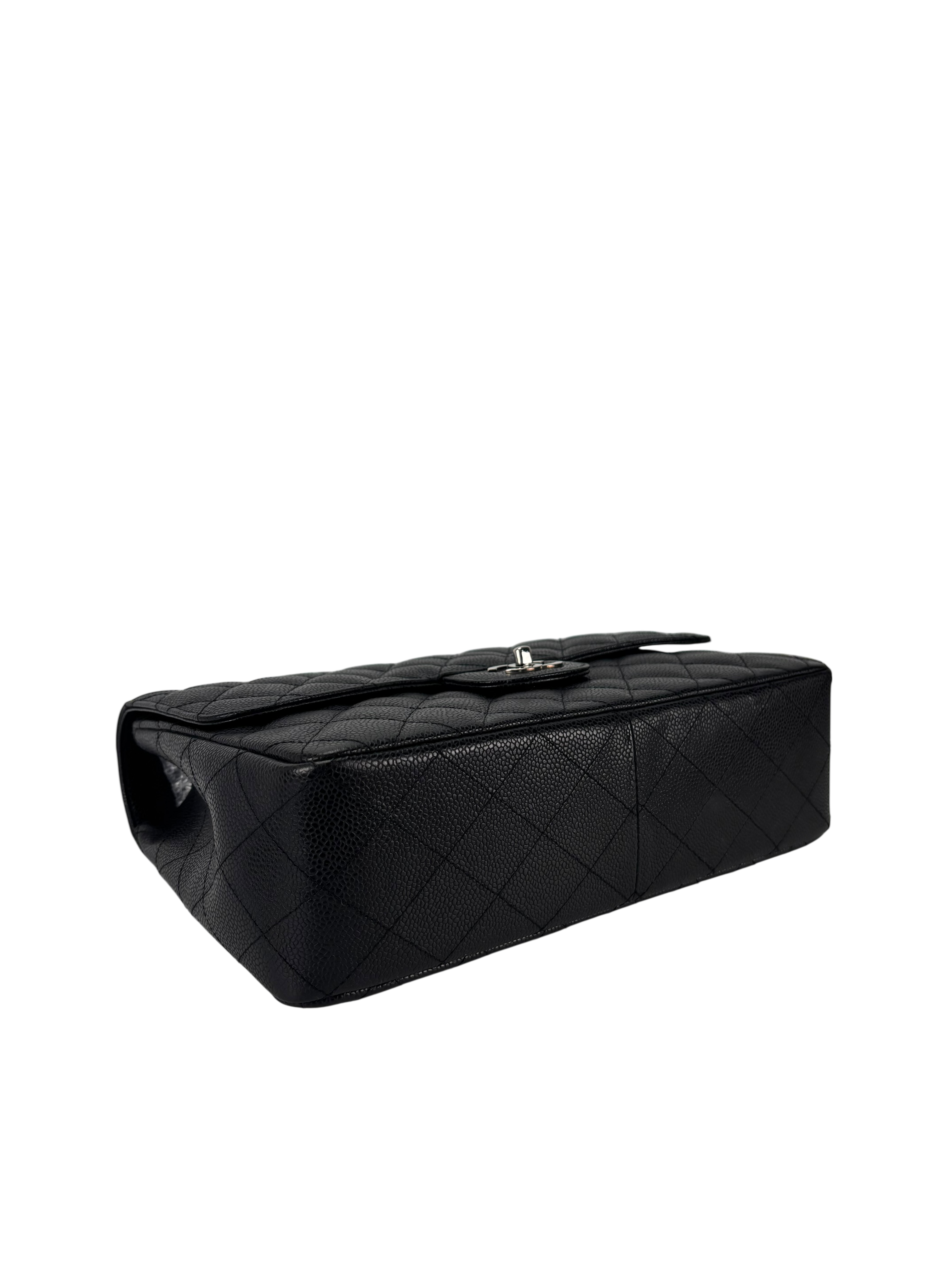 CHANEL - Black Caviar Jumbo Flap Bag 30