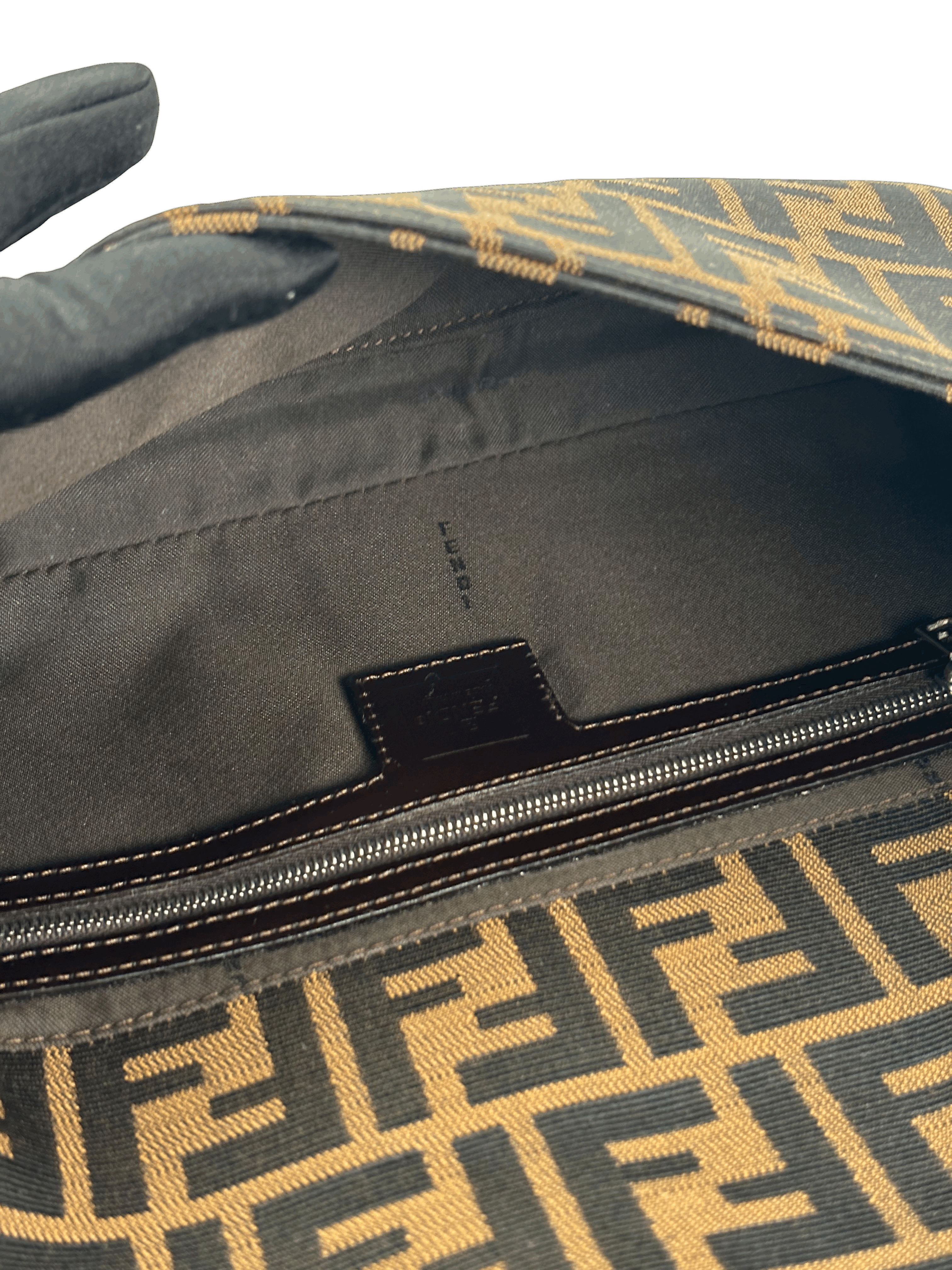 FENDI - Brown Zucca Baguette Handbag Silver Hardware