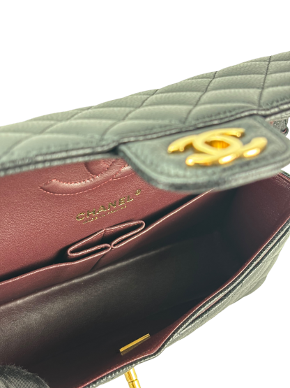 CHANEL - Medium Classic Double Flap Bag Black Caviar Gold Hardware (CF25)