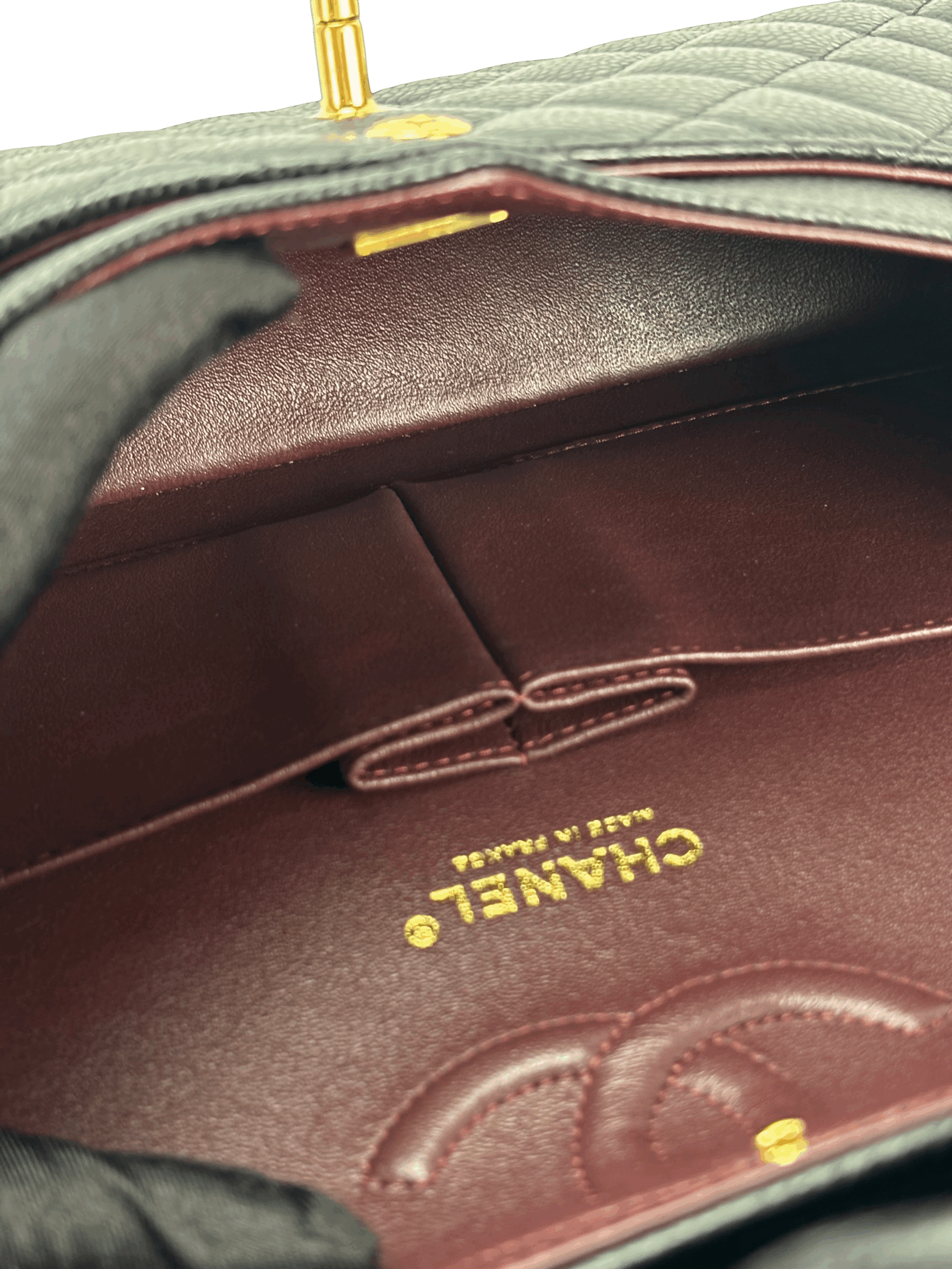 CHANEL - Medium Classic Double Flap Bag Black Caviar Gold Hardware (CF25)