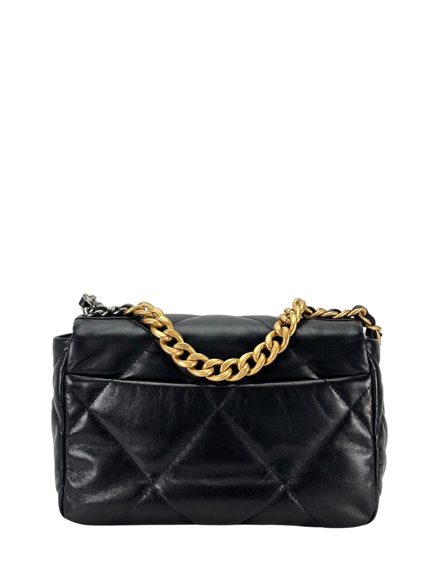 CHANEL - Black Lambskin 19 Medium Flap Bag