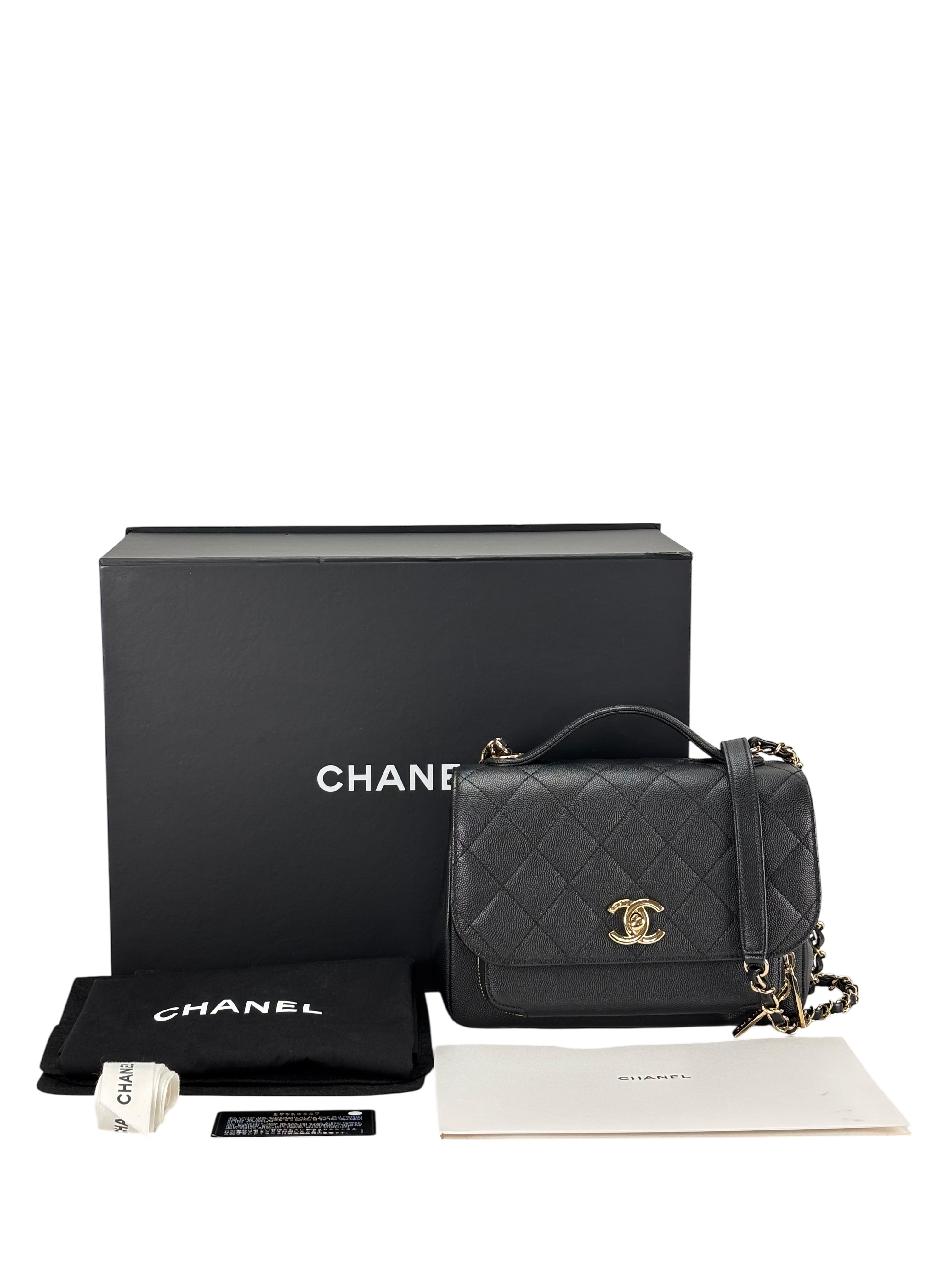 CHANEL - Caviar Quilted Medium Business Affinity Flap Black