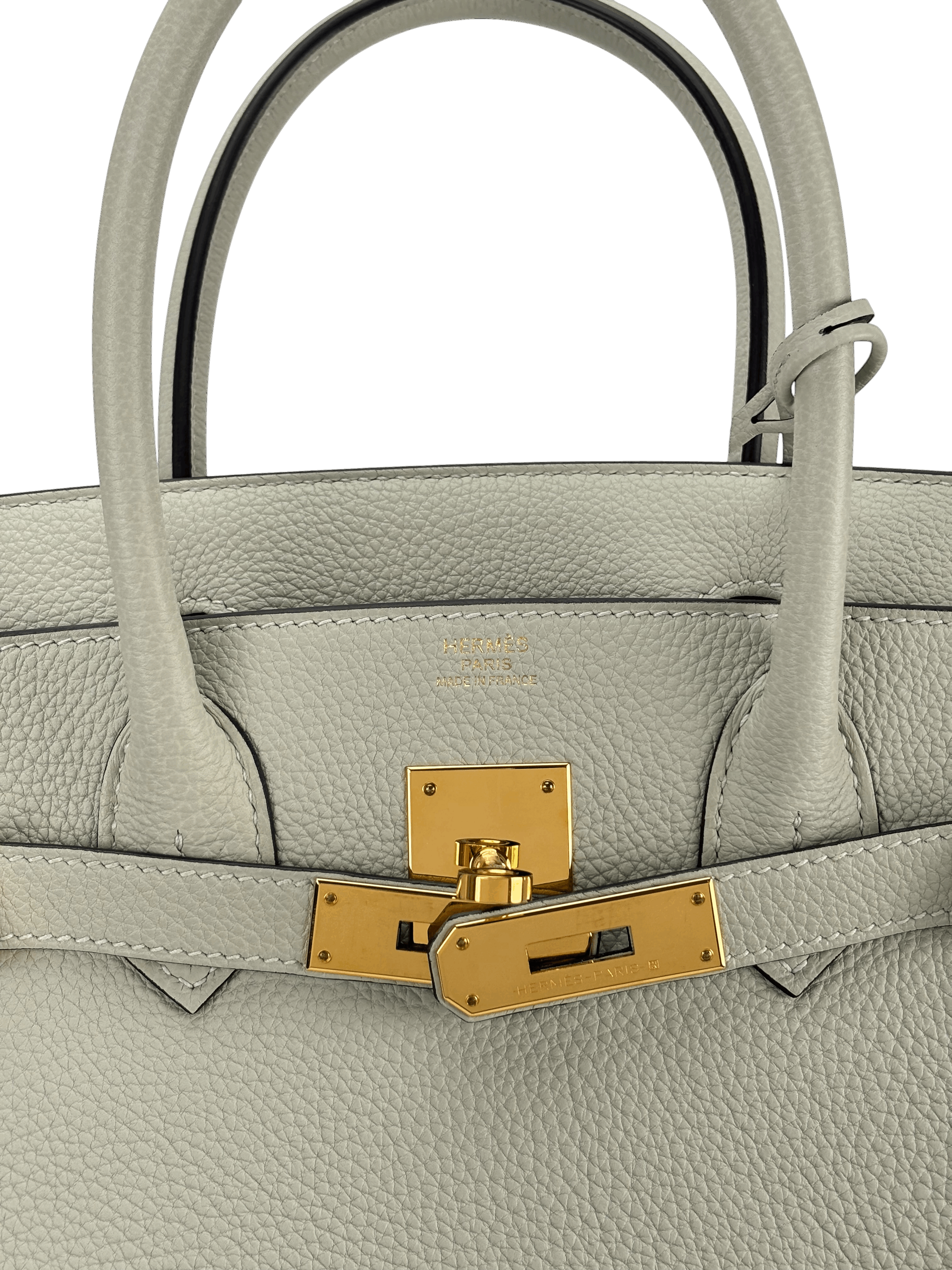 HERMES - Birkin 30 Gris Neve Togo Gold Hardware 