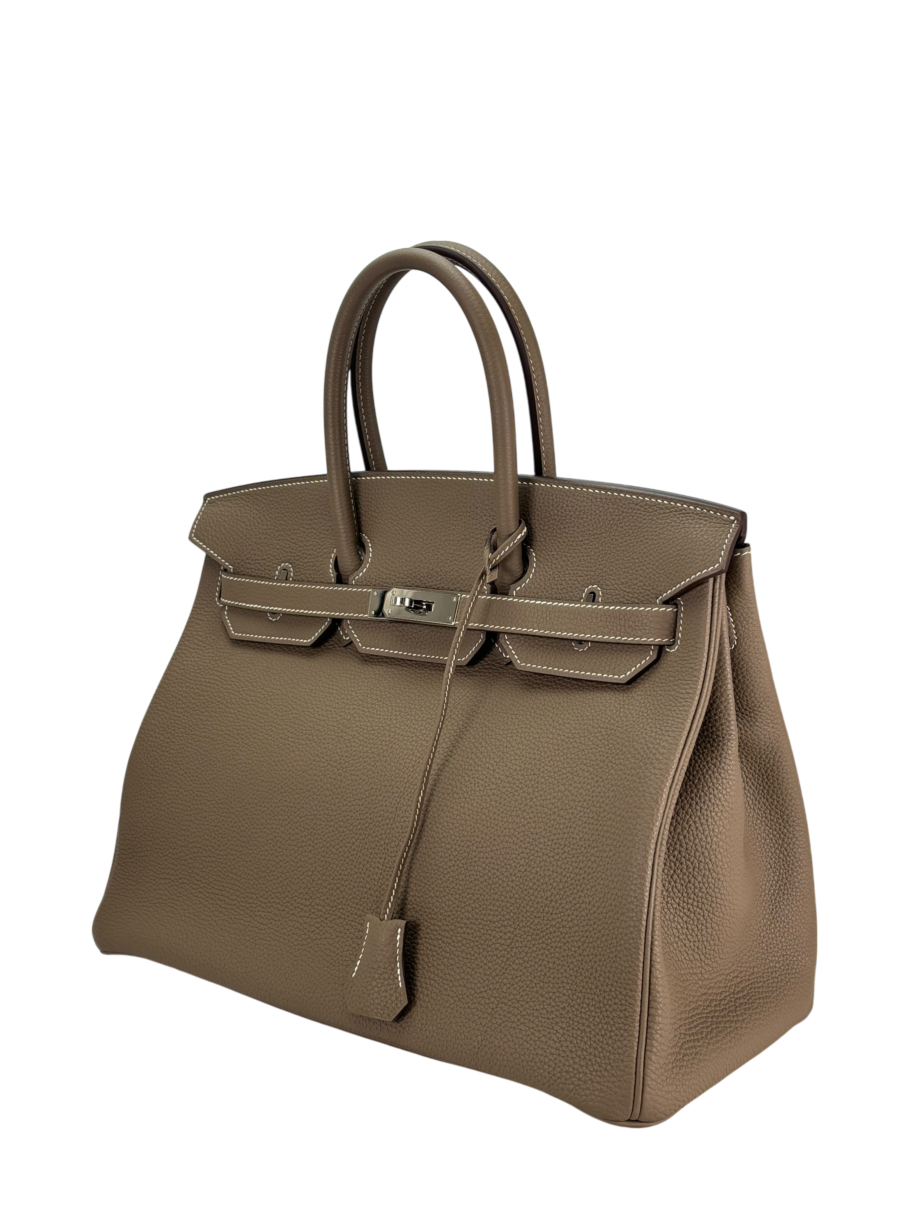 HERMES - Birkin 35 Etoupe Togo Palladium Hardware 