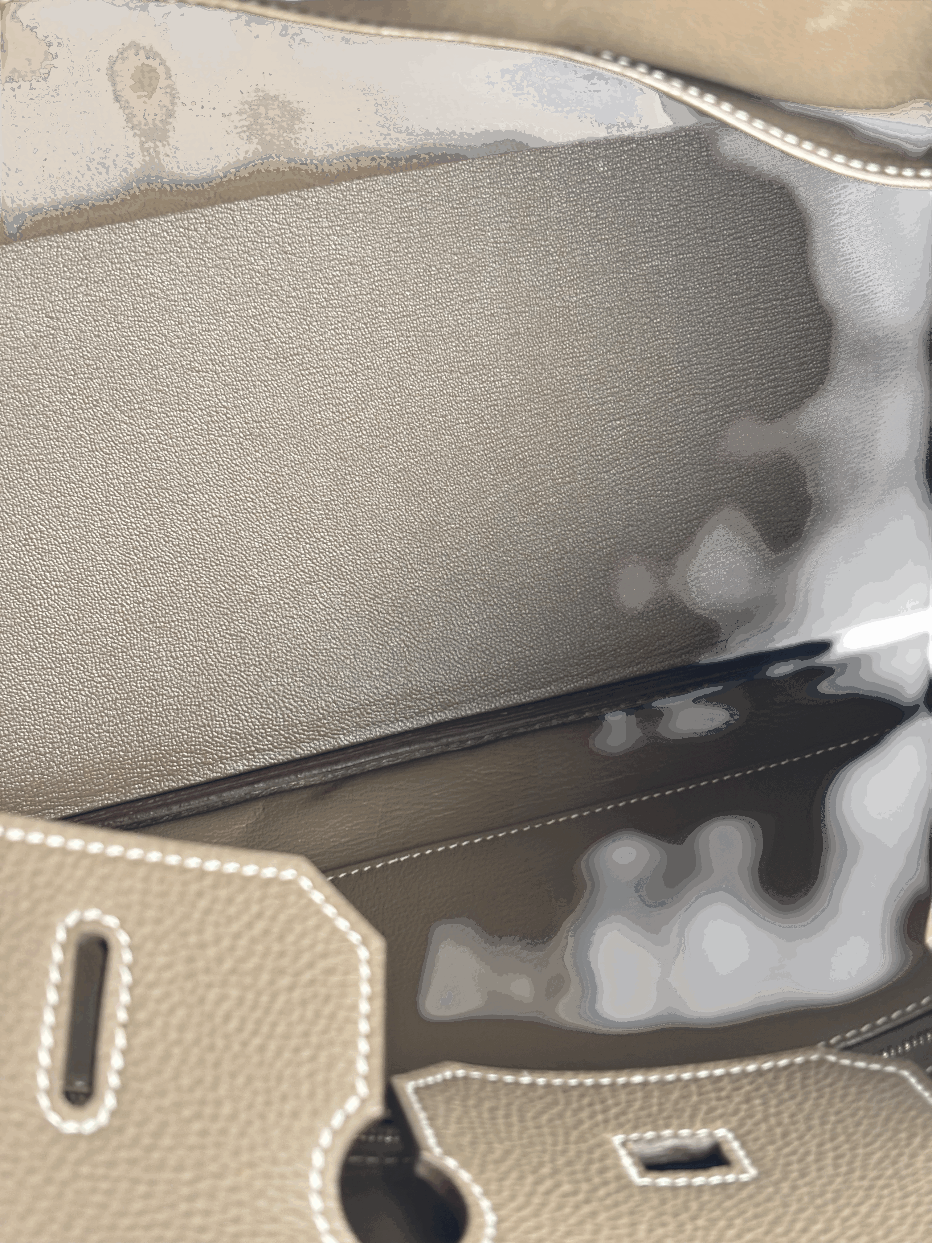 HERMES - Birkin 35 Etoupe Togo Palladium Hardware 