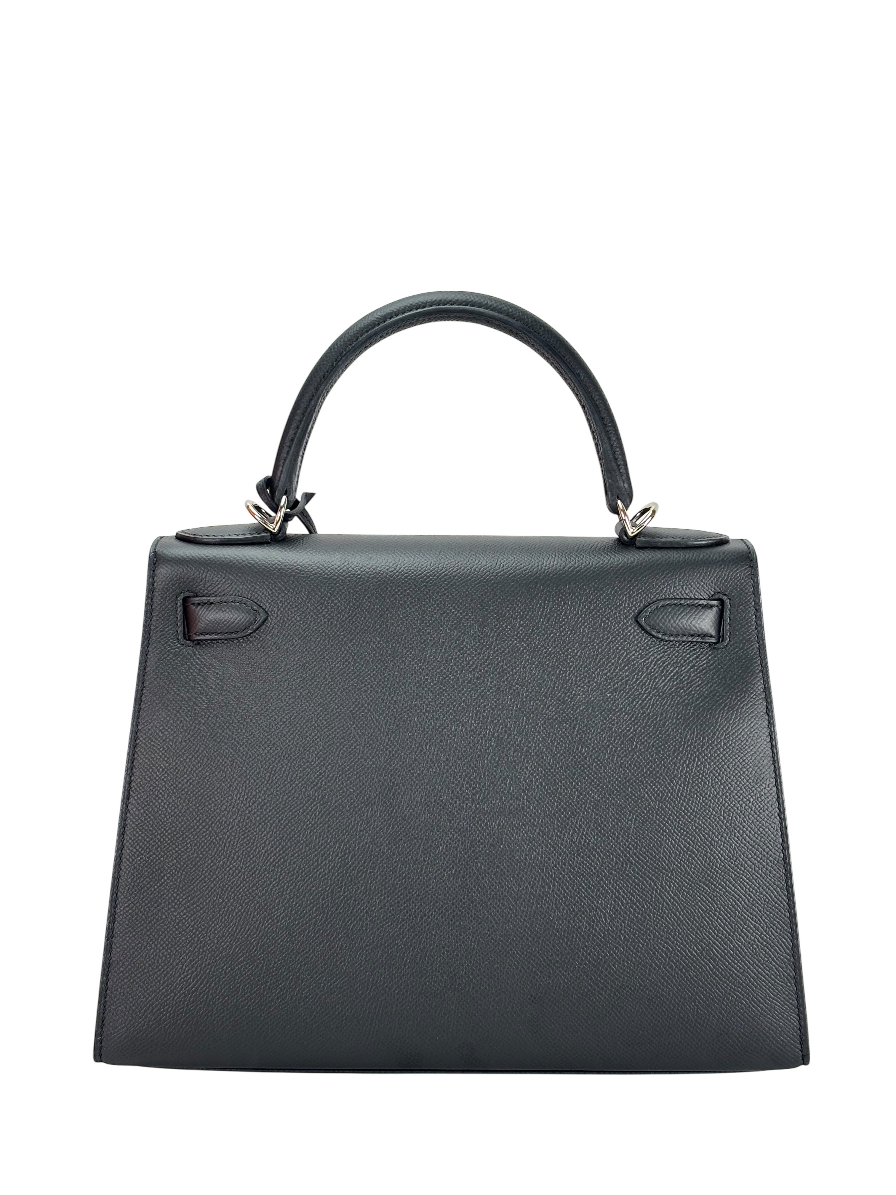 HERMES - Kelly 28 Nior Epsom Palladium Hardware 