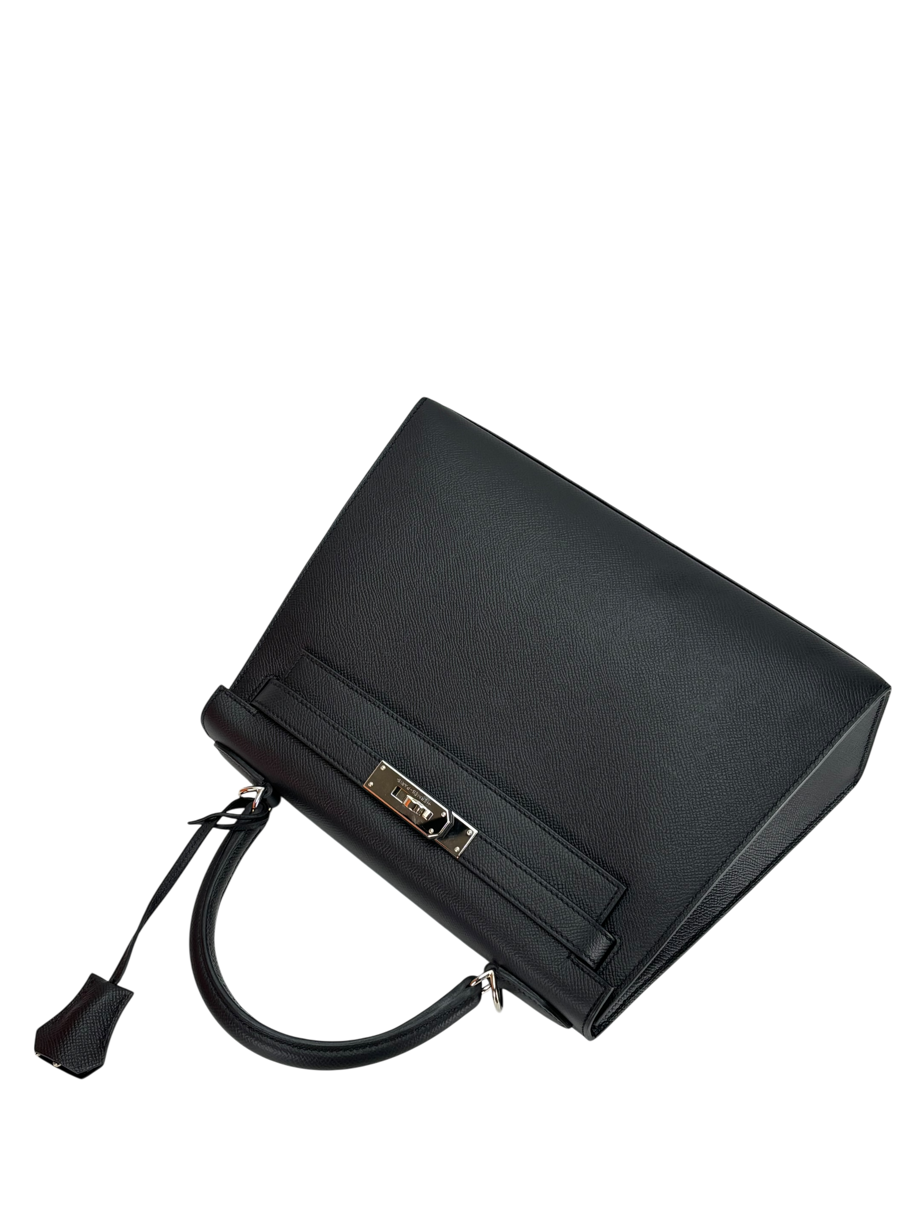 HERMES - Kelly 28 Nior Epsom Palladium Hardware 