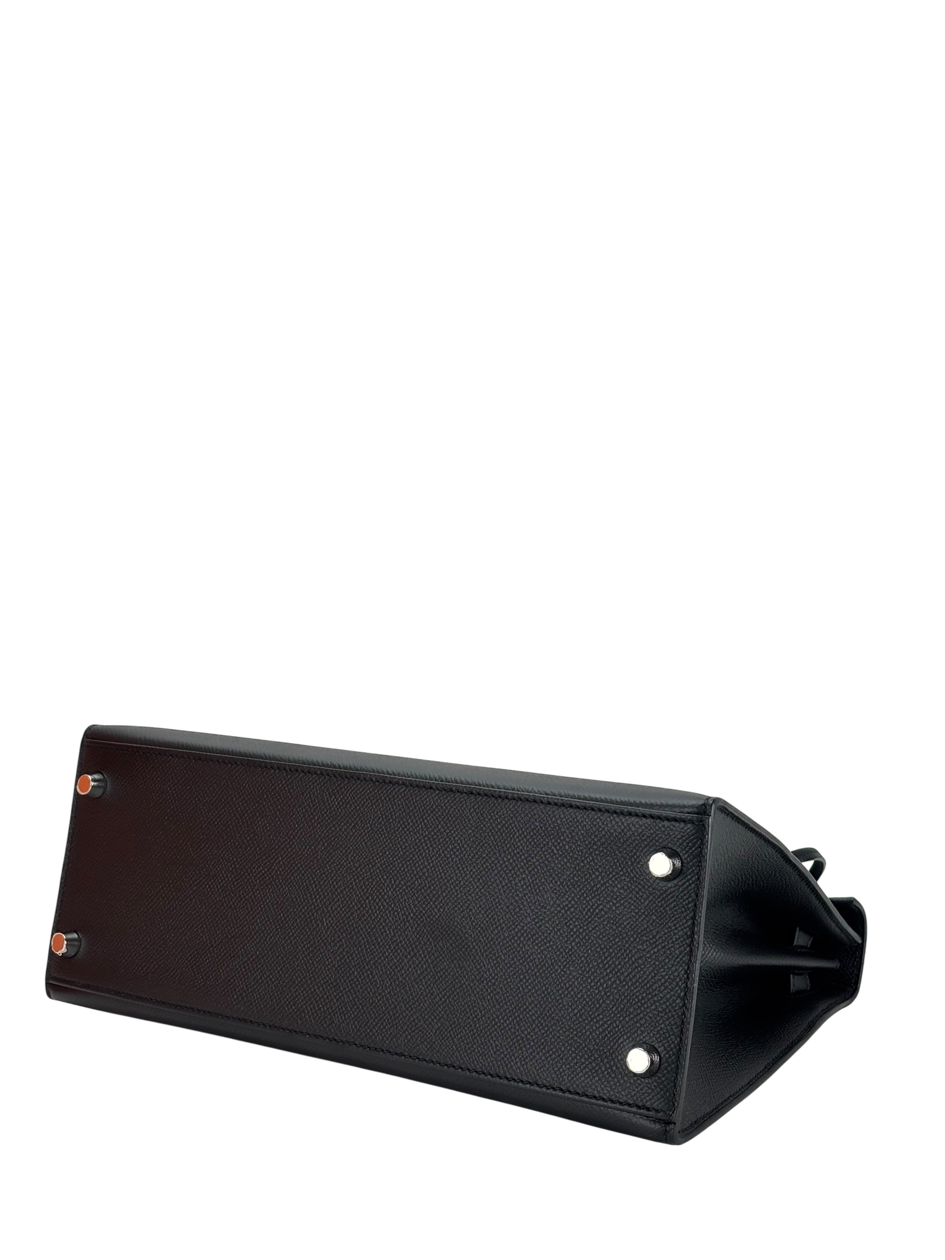 HERMES - Kelly 28 Nior Epsom Palladium Hardware 