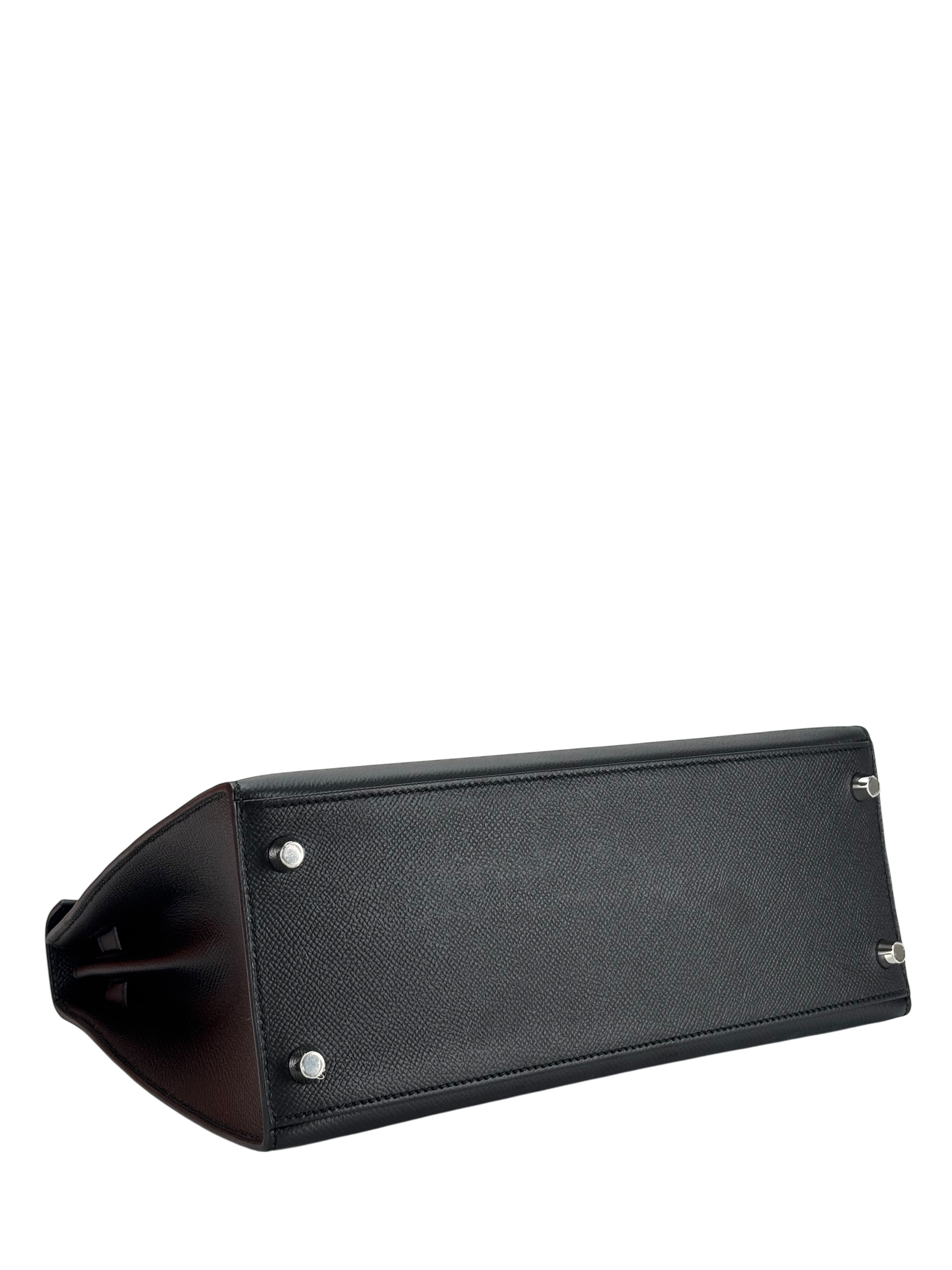 HERMES - Kelly 28 Nior Epsom Palladium Hardware 