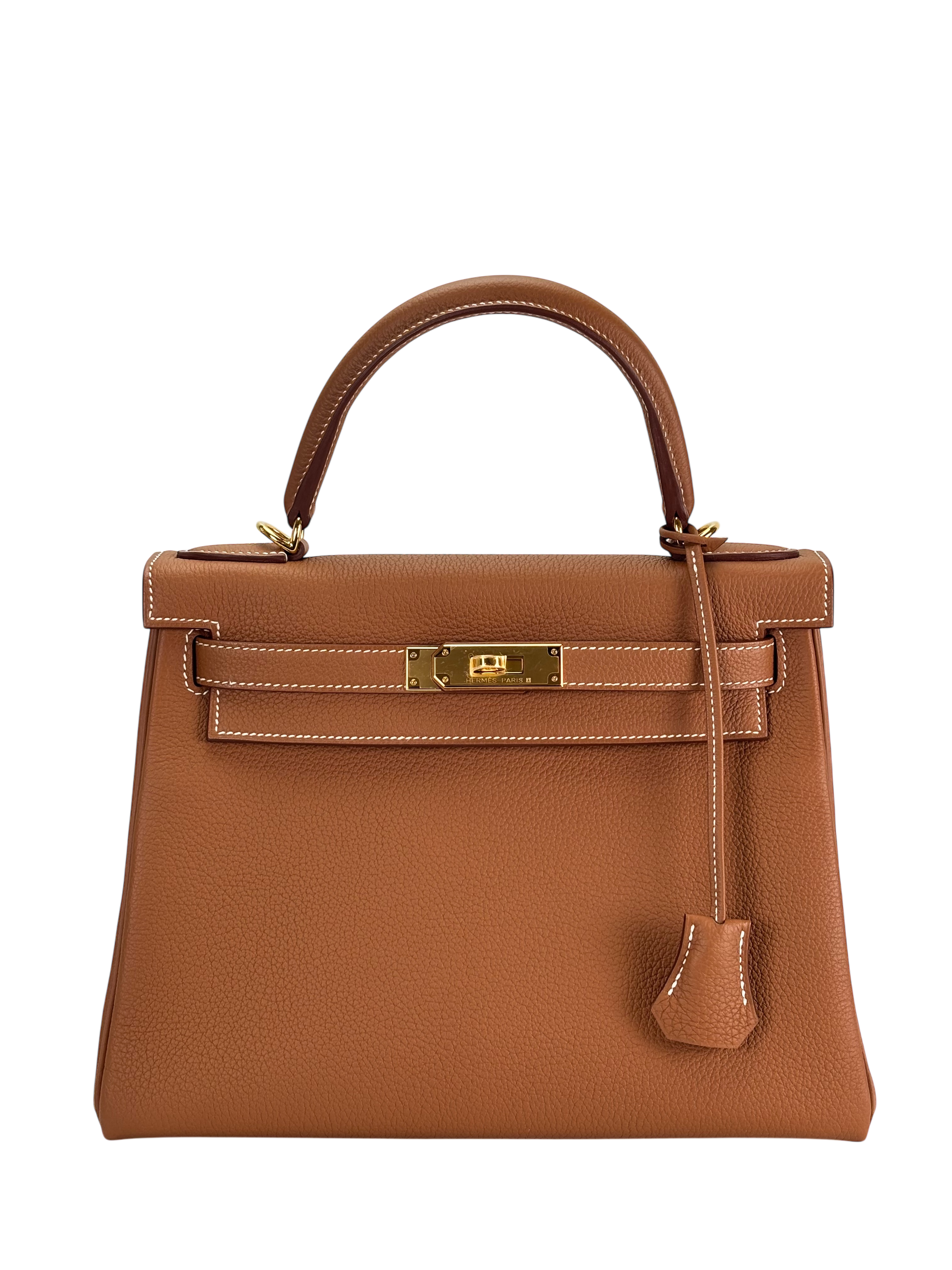 HERMES - Kelly 25 Gold Togo Gold Hardware