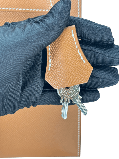 HERMES - Kelly 28 Gold Epsom Palladium Hardware