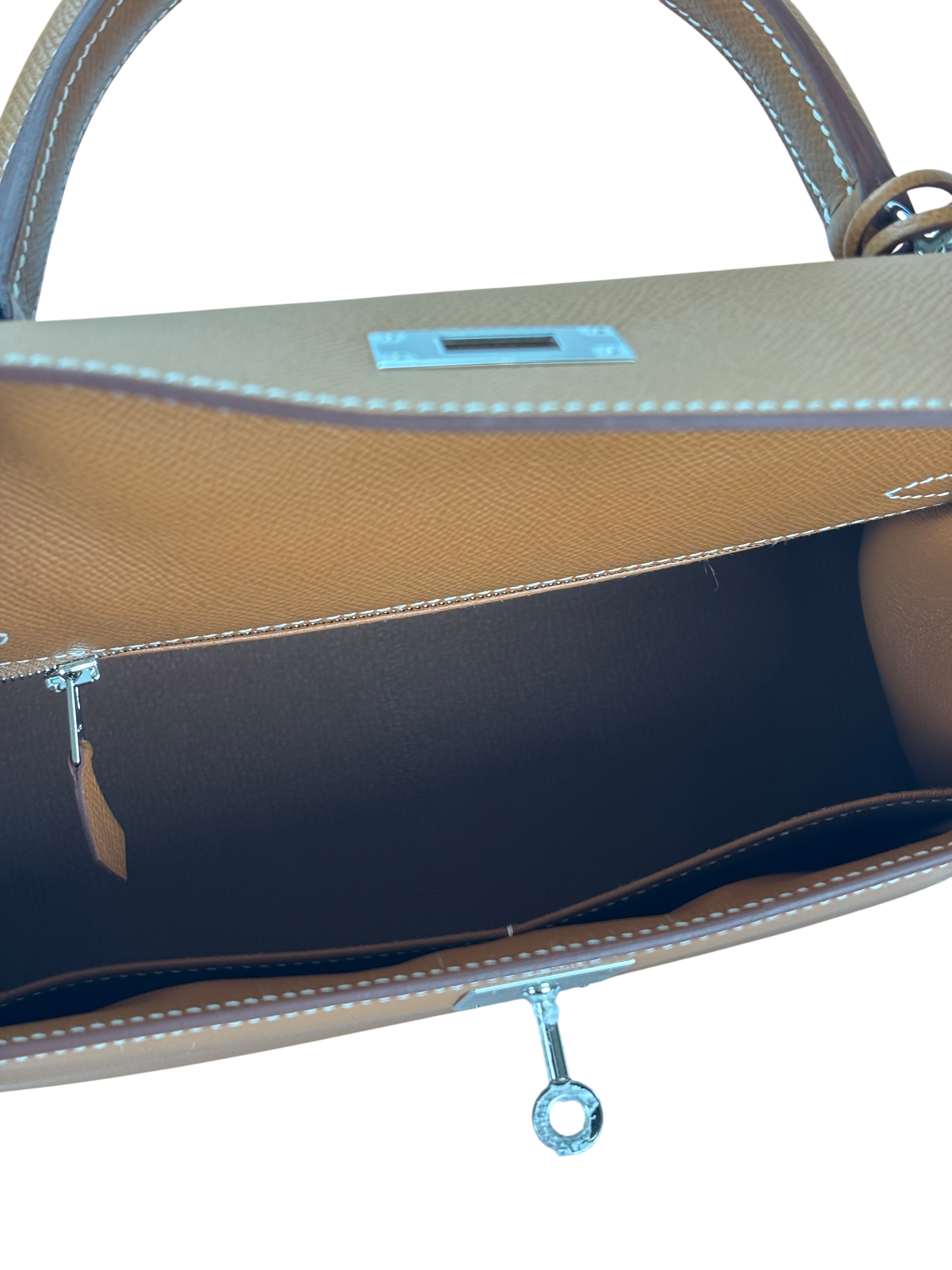 HERMES - Kelly 28 Gold Epsom Palladium Hardware