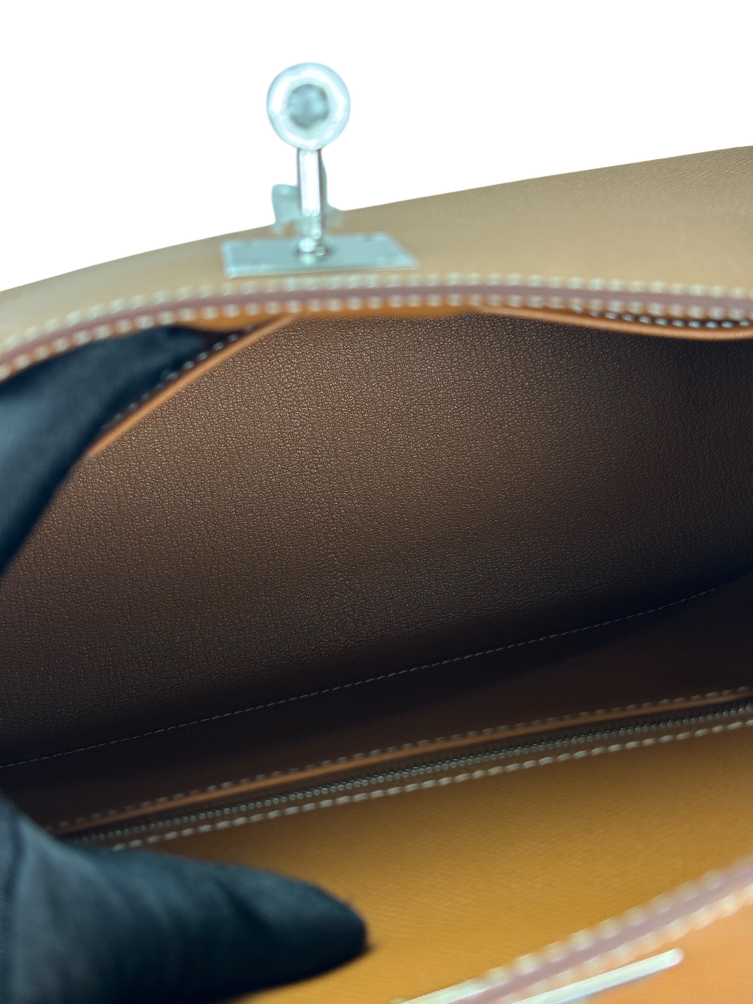 HERMES - Kelly 28 Gold Epsom Palladium Hardware