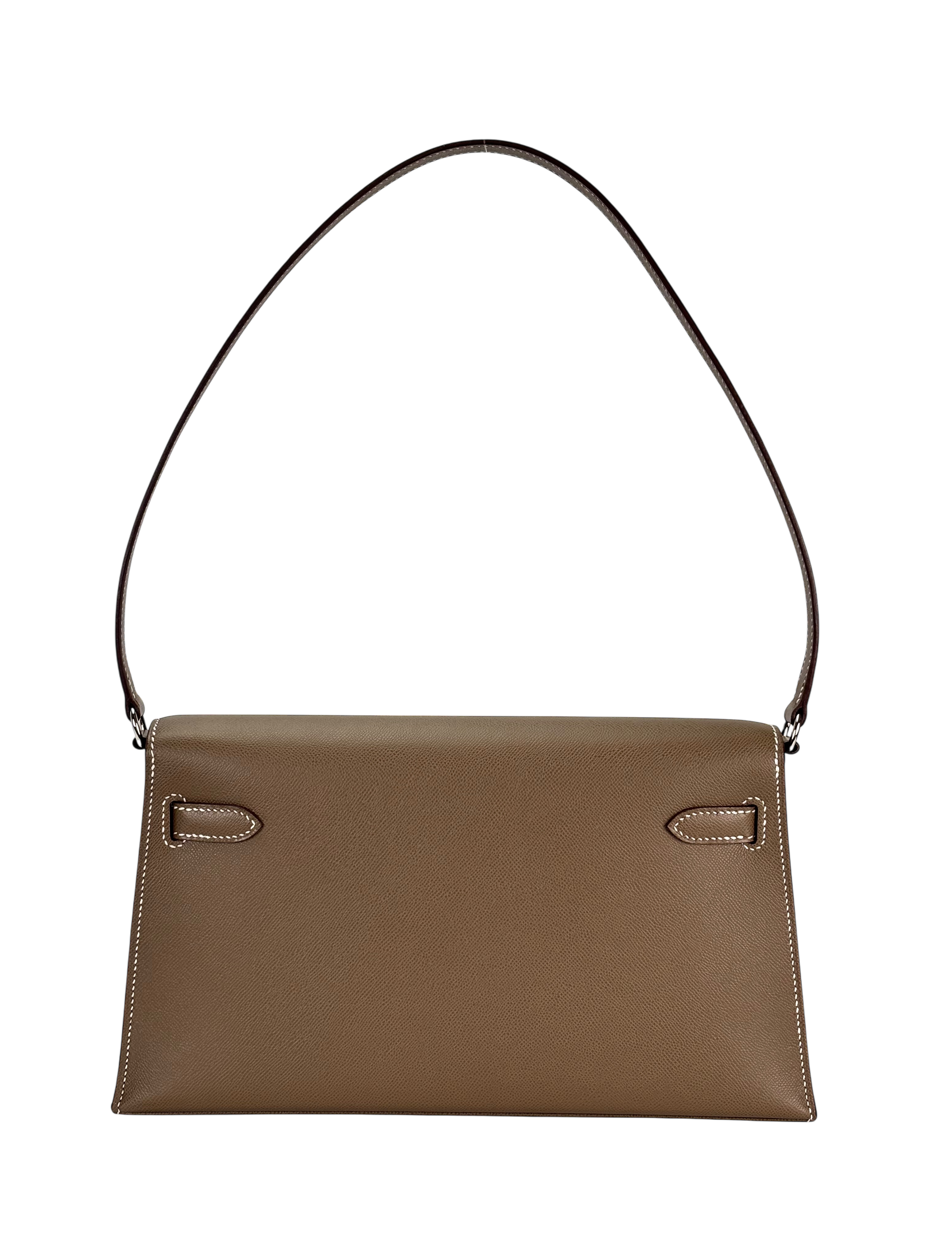 HERMES - Kelly Elan 28 Etoupe Madame Palladium Hardware