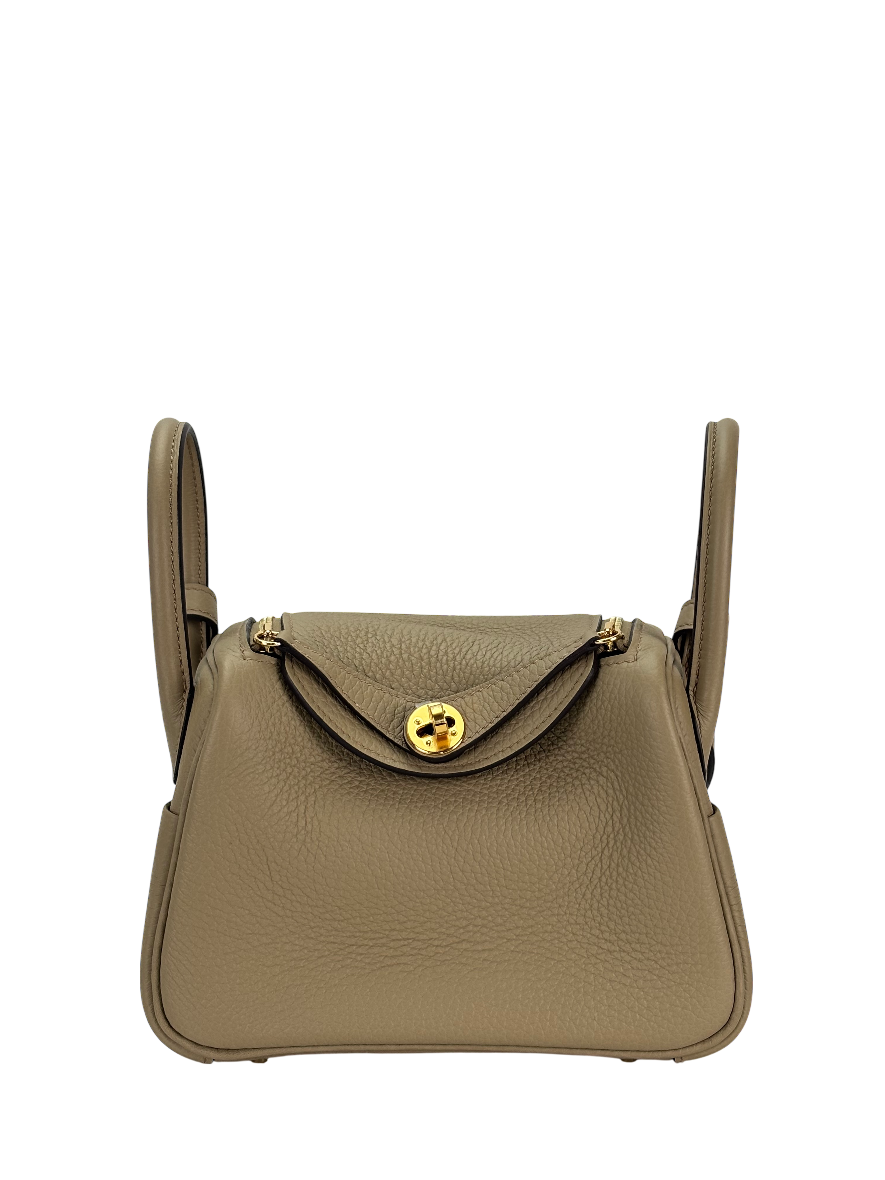 HERMES - Mini Lindy Beige Marfa TC Gold Hardware 