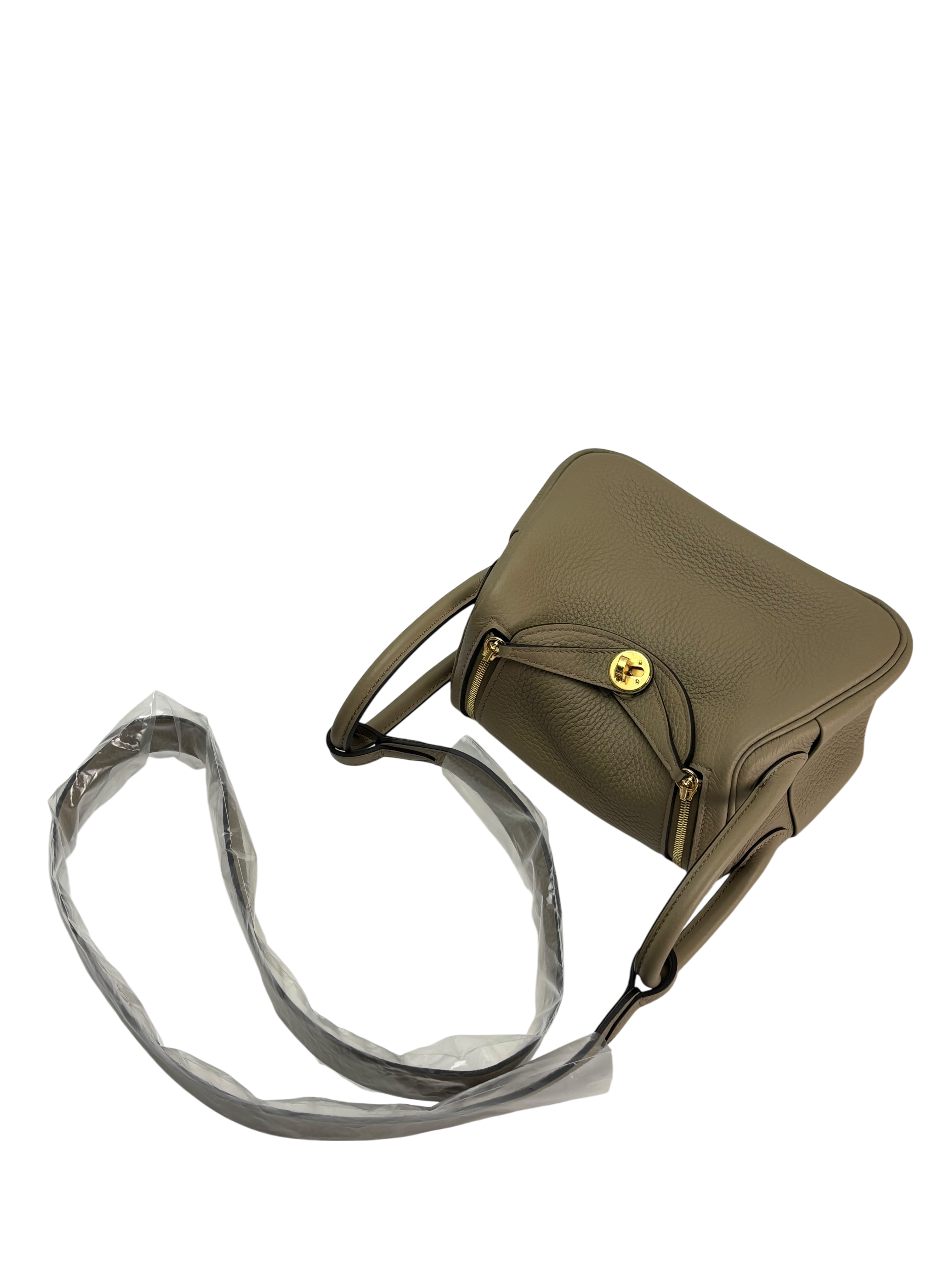 HERMES - Mini Lindy Beige Marfa TC Gold Hardware 