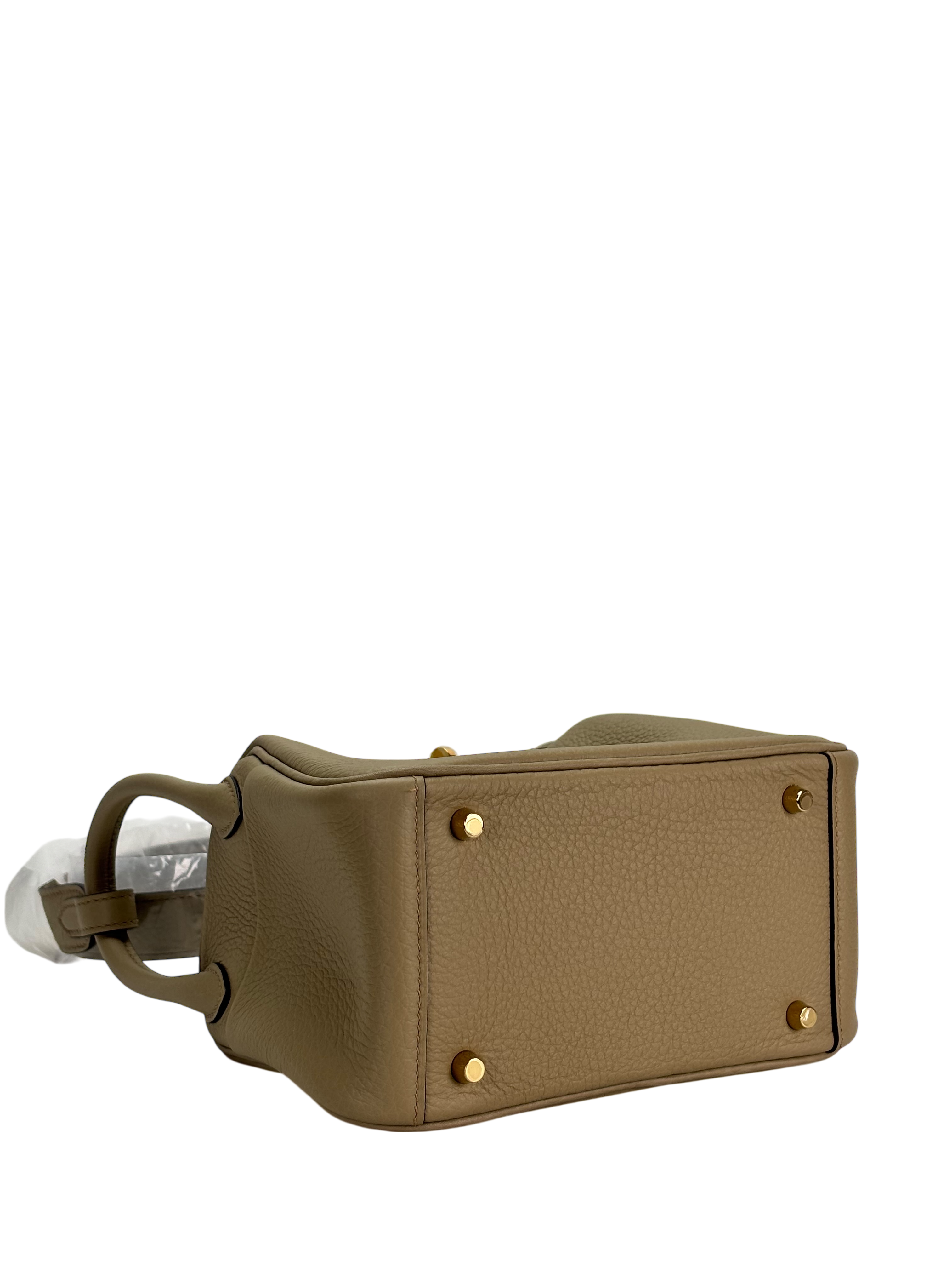 HERMES - Mini Lindy Beige Marfa TC Gold Hardware 