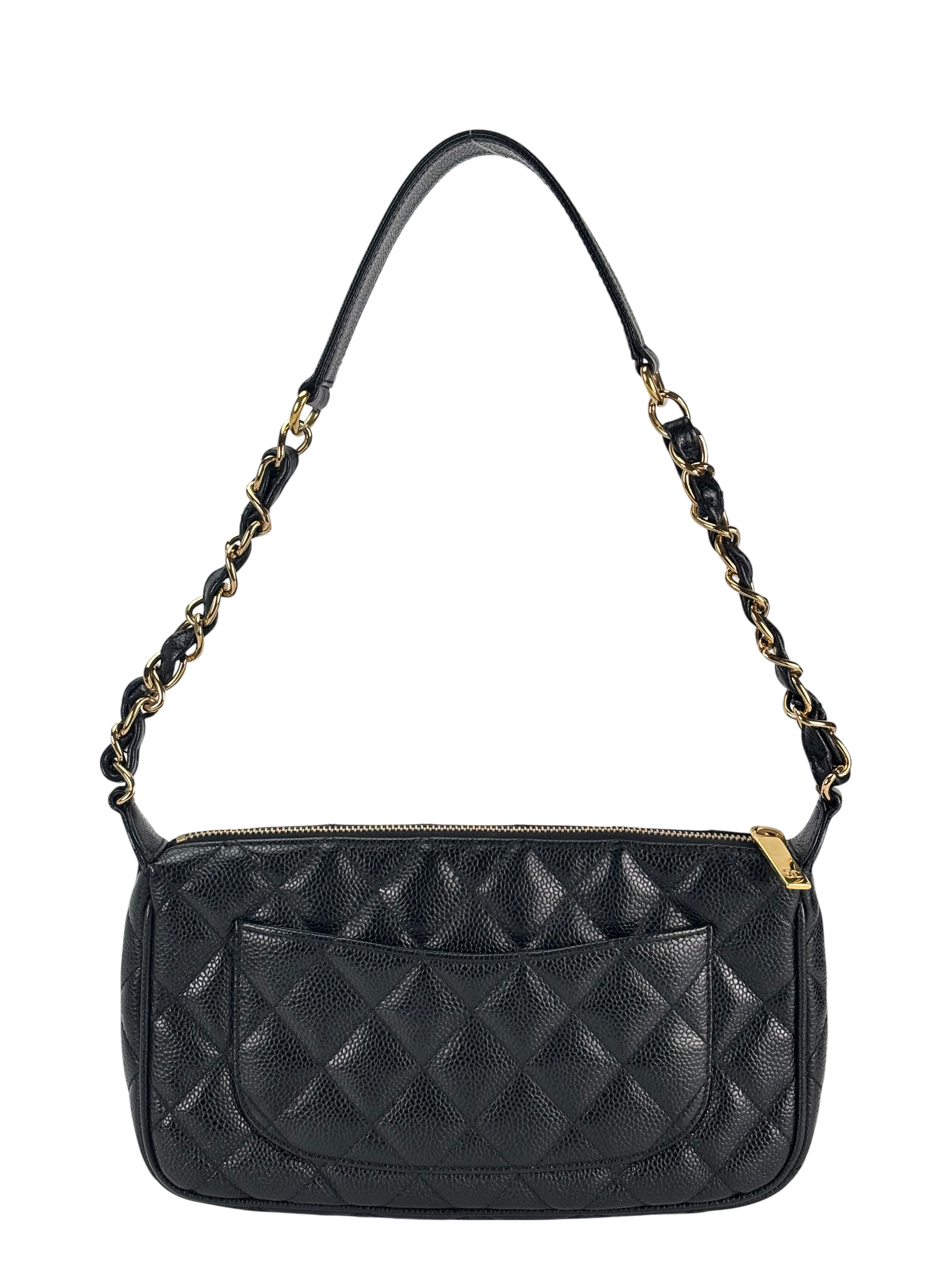CHANEL - Caviar Quilted Timeless CC Shoulder Bag Black