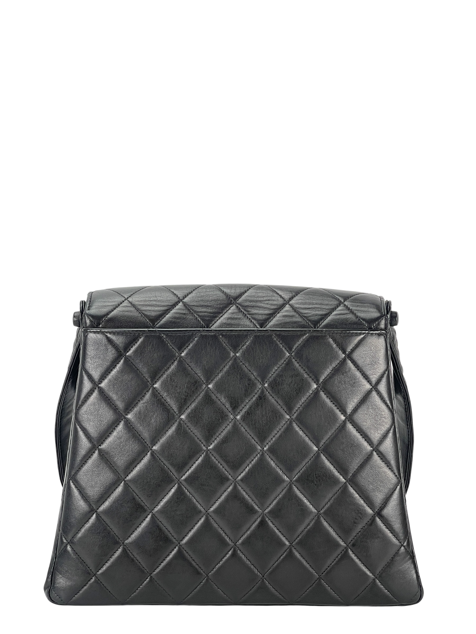 CHANEL - Black Lambskin Diana Shoulder Bag