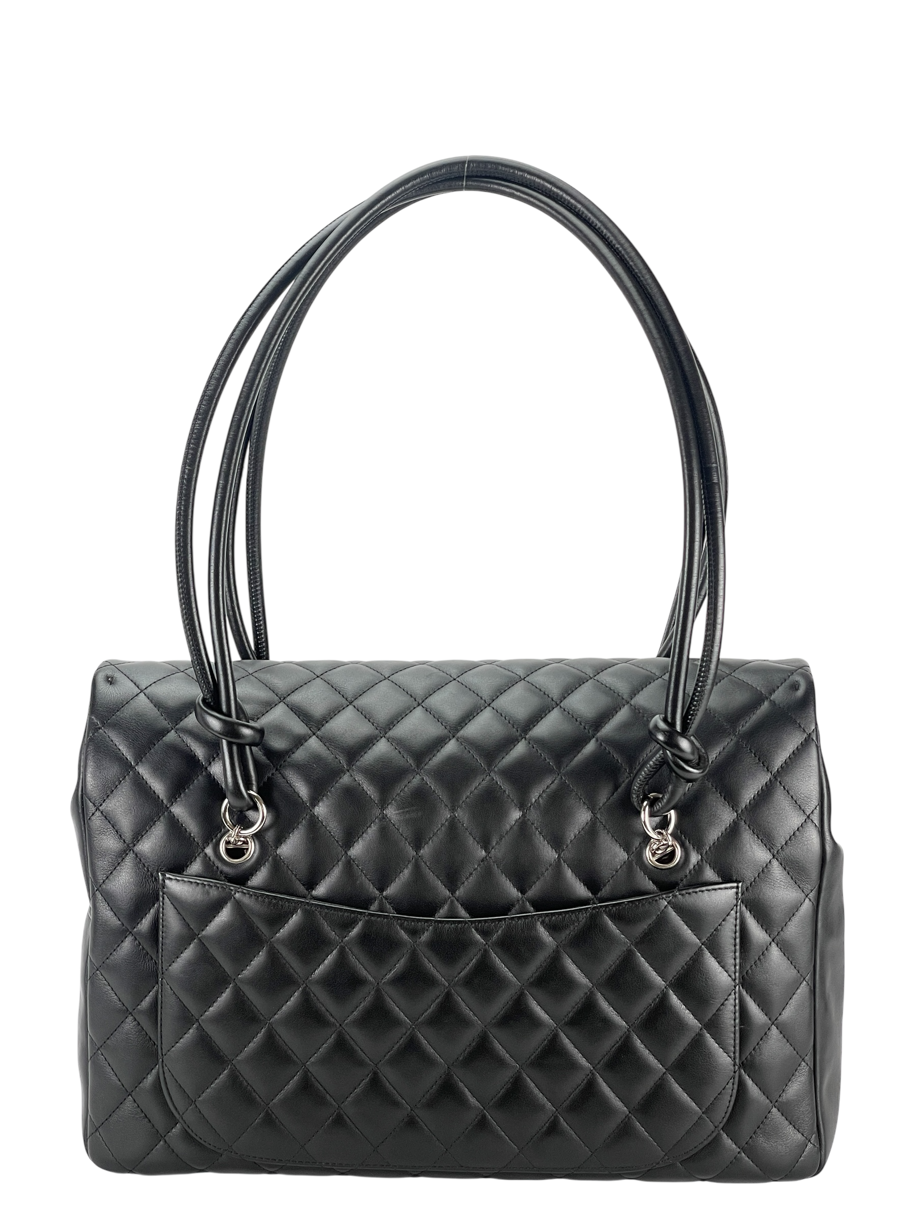 CHANEL - Black Rare Cambon Turnlock Tote Bag