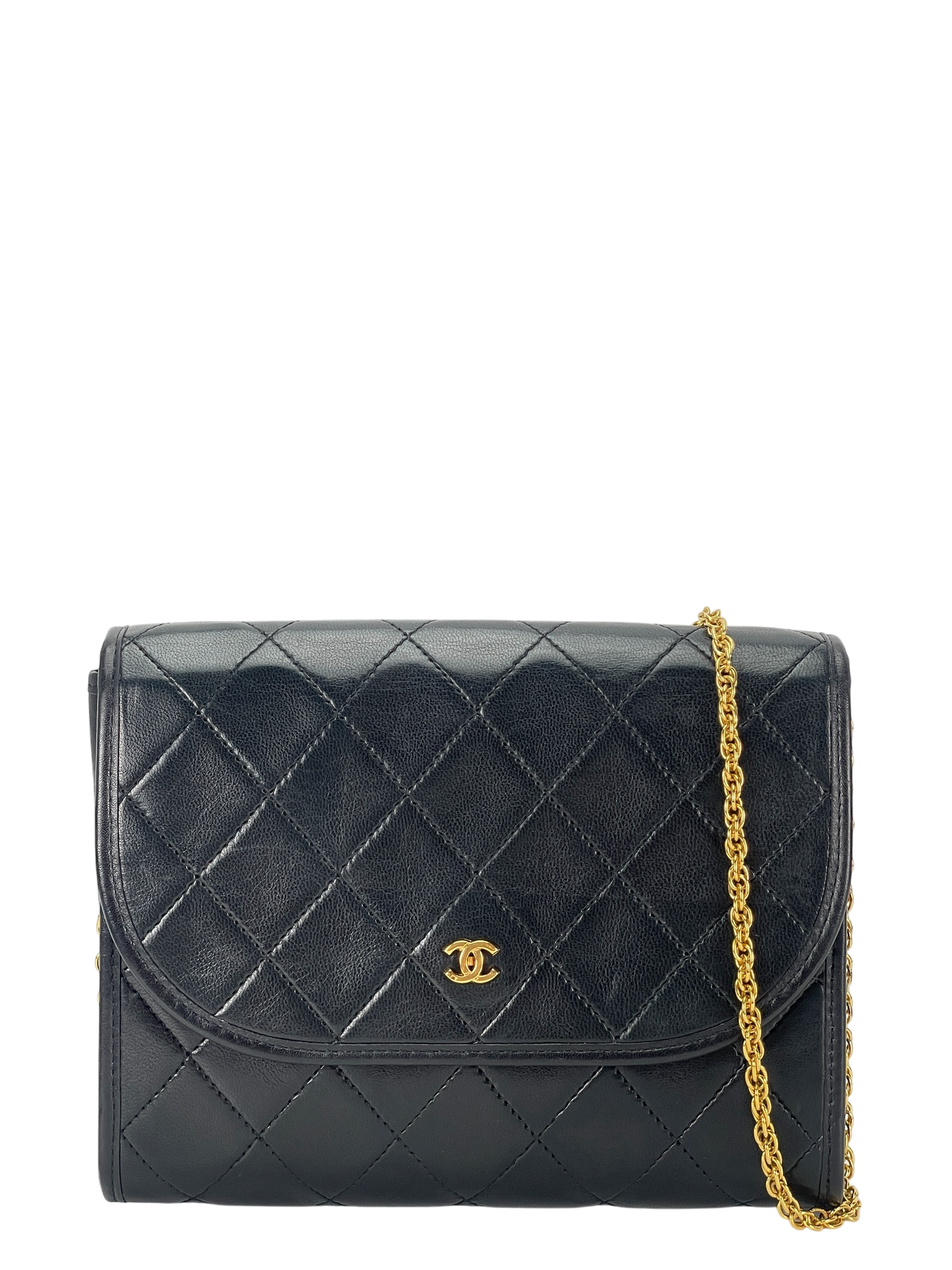 CHANEL - Mini Coco Mark Matelasse Lambskin Chain Shoulder Bag