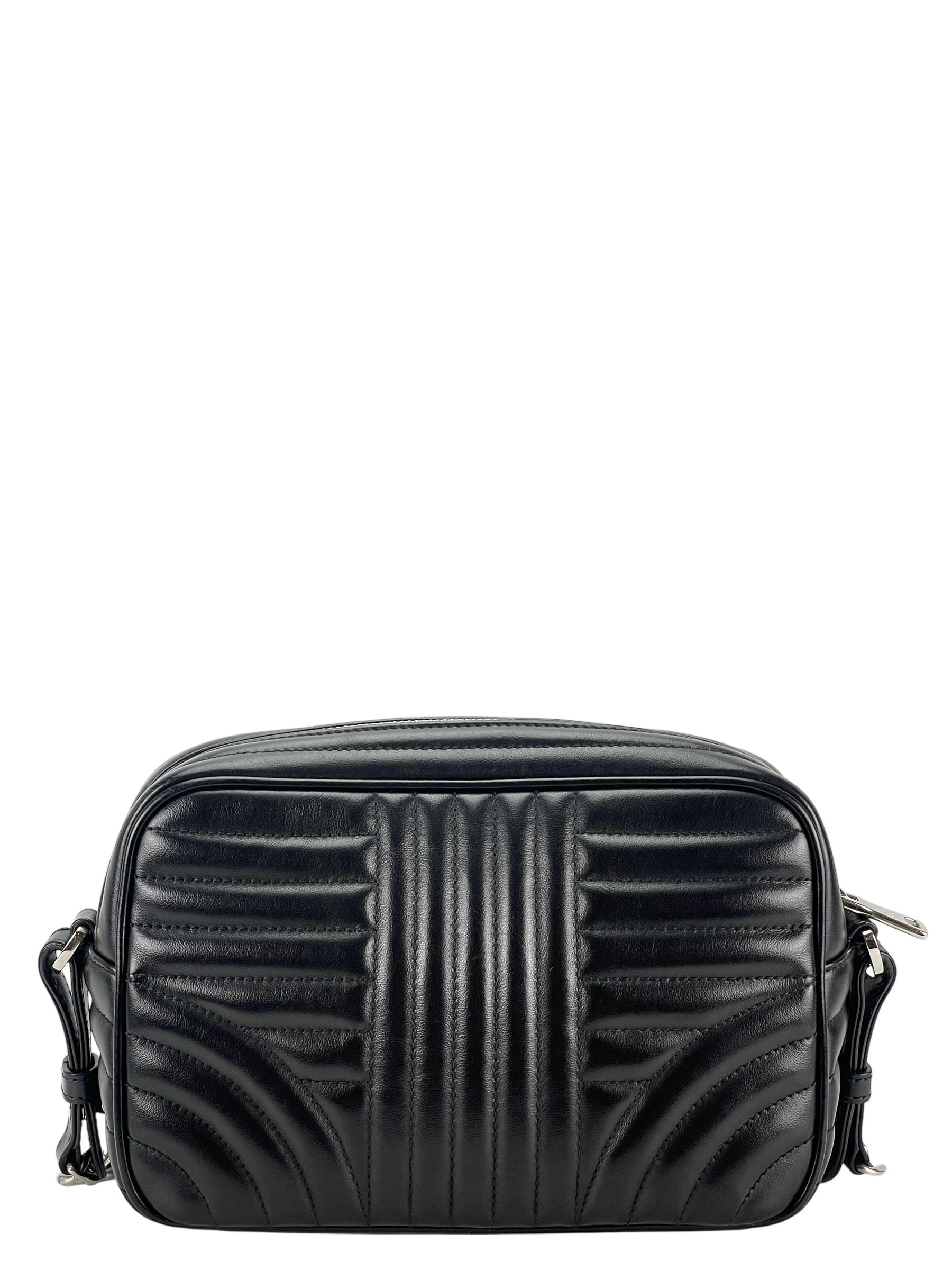 PRADA - Black Calfskin Soft Diagramme Camera Bag