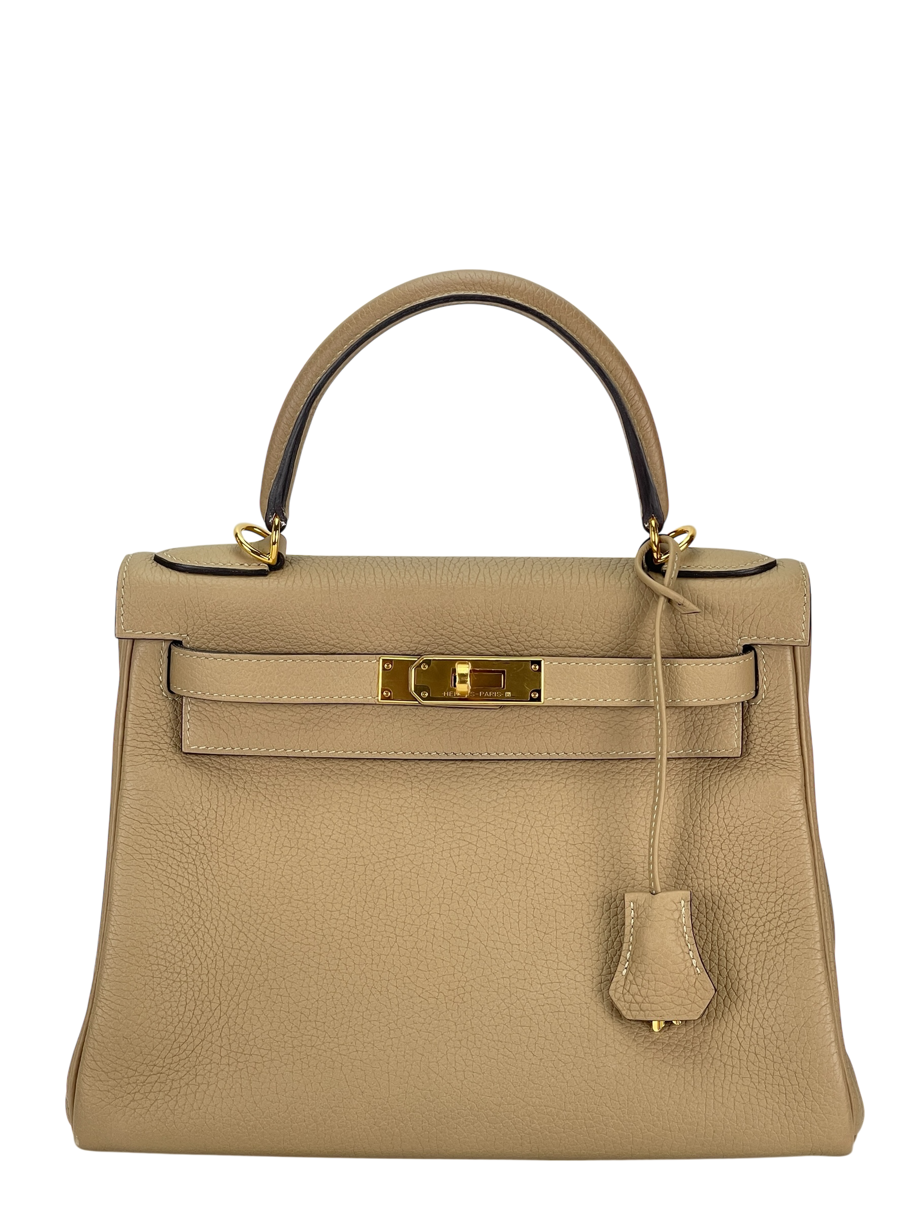 HERMES - Kelly 28 Trench Togo Gold Hardware