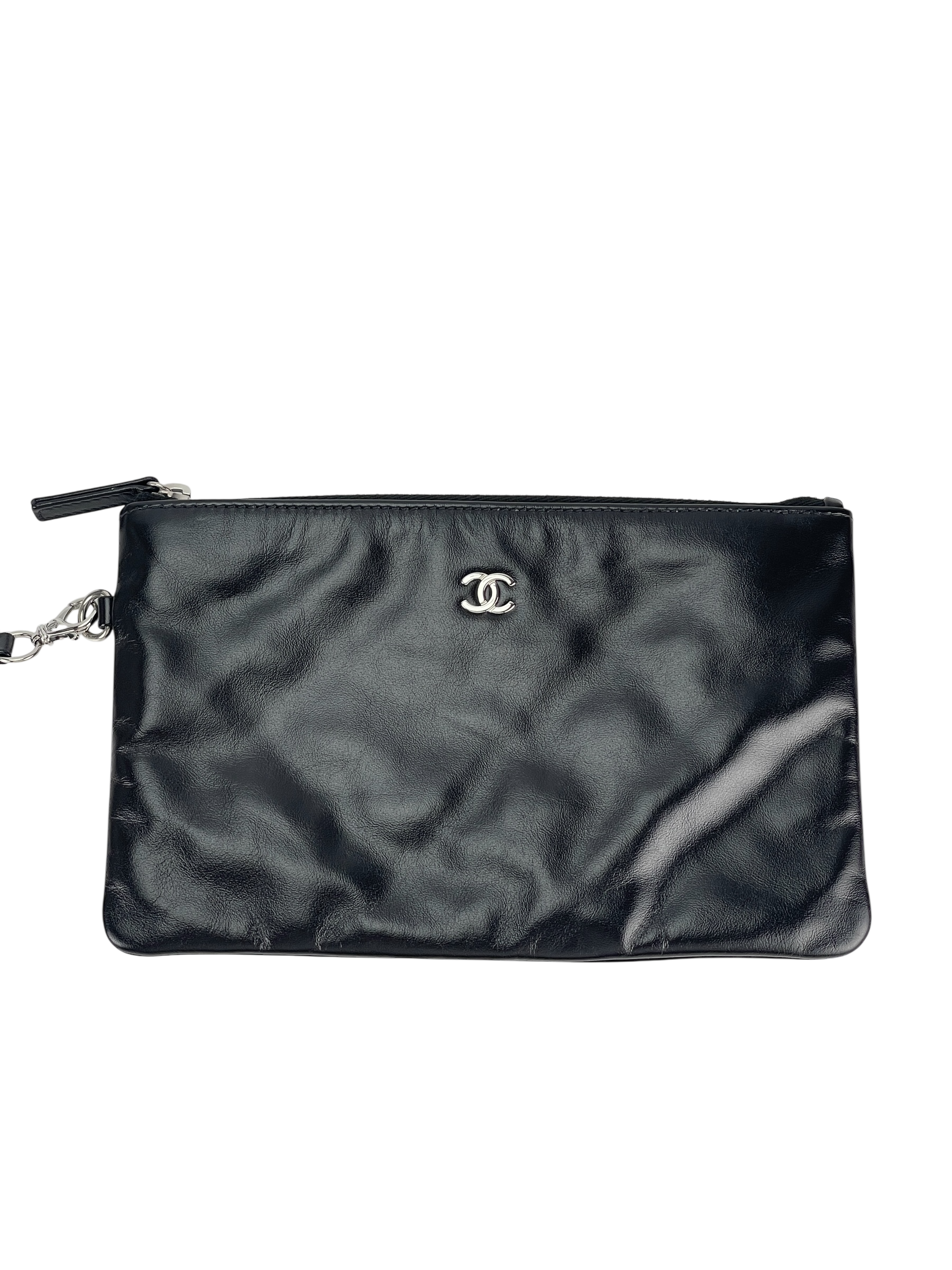CHANEL - Small 22 Bag Black Calfskin Silver Hardware – Camellia