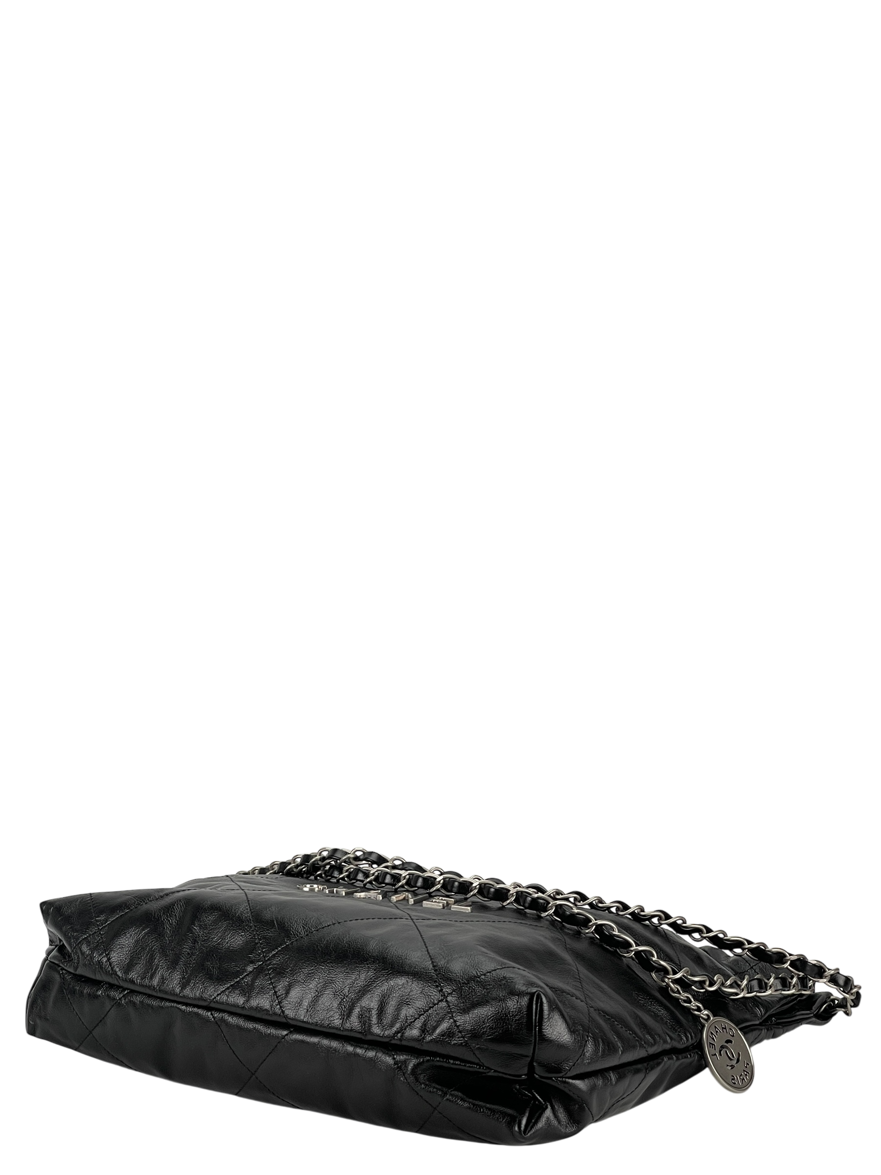 CHANEL - 22 Small Bag Black Lambskin Gold Hardware